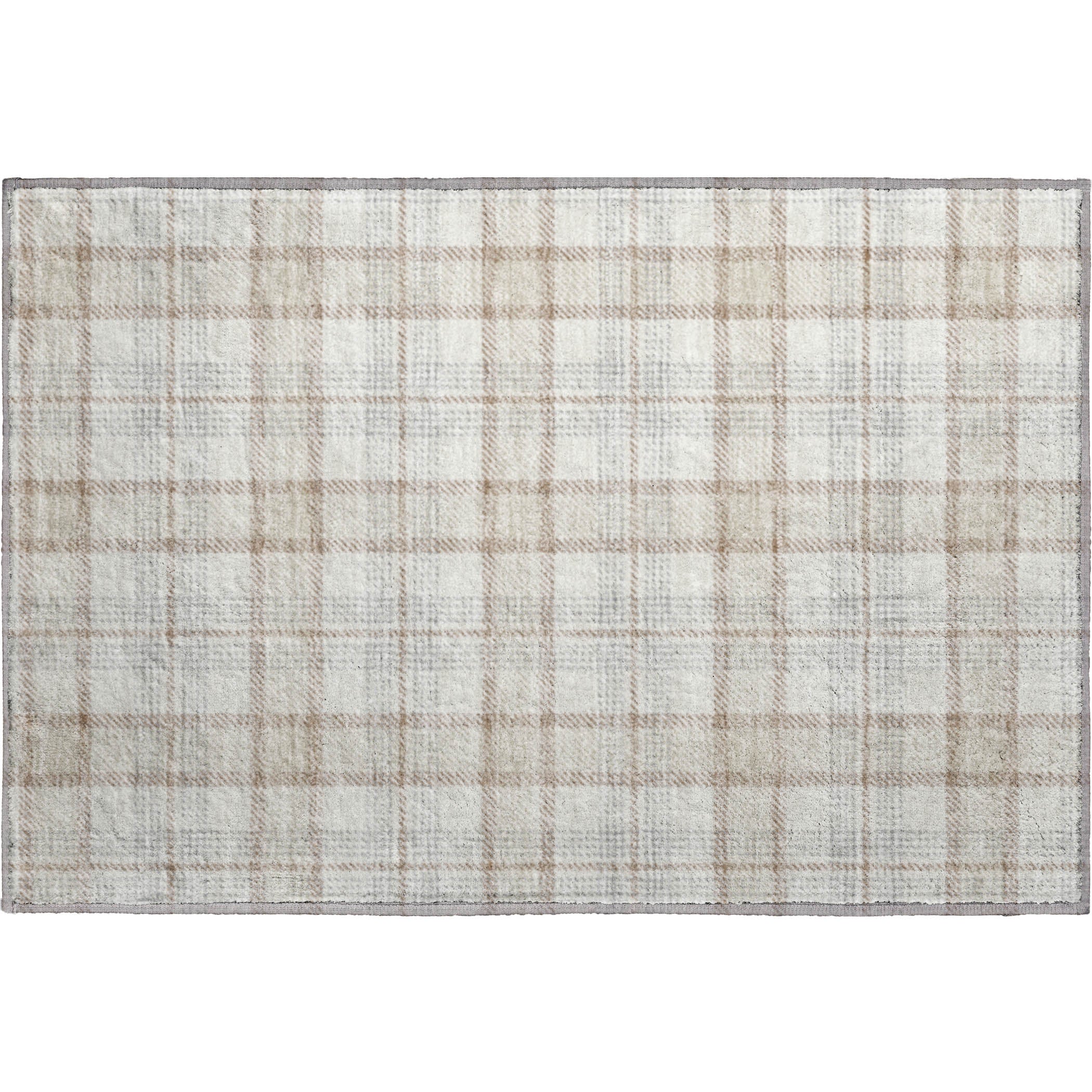 Marrakech Machine Washable Transitional Linen Ivory Rug 1'8" x 2'6" #shape_Rectangle