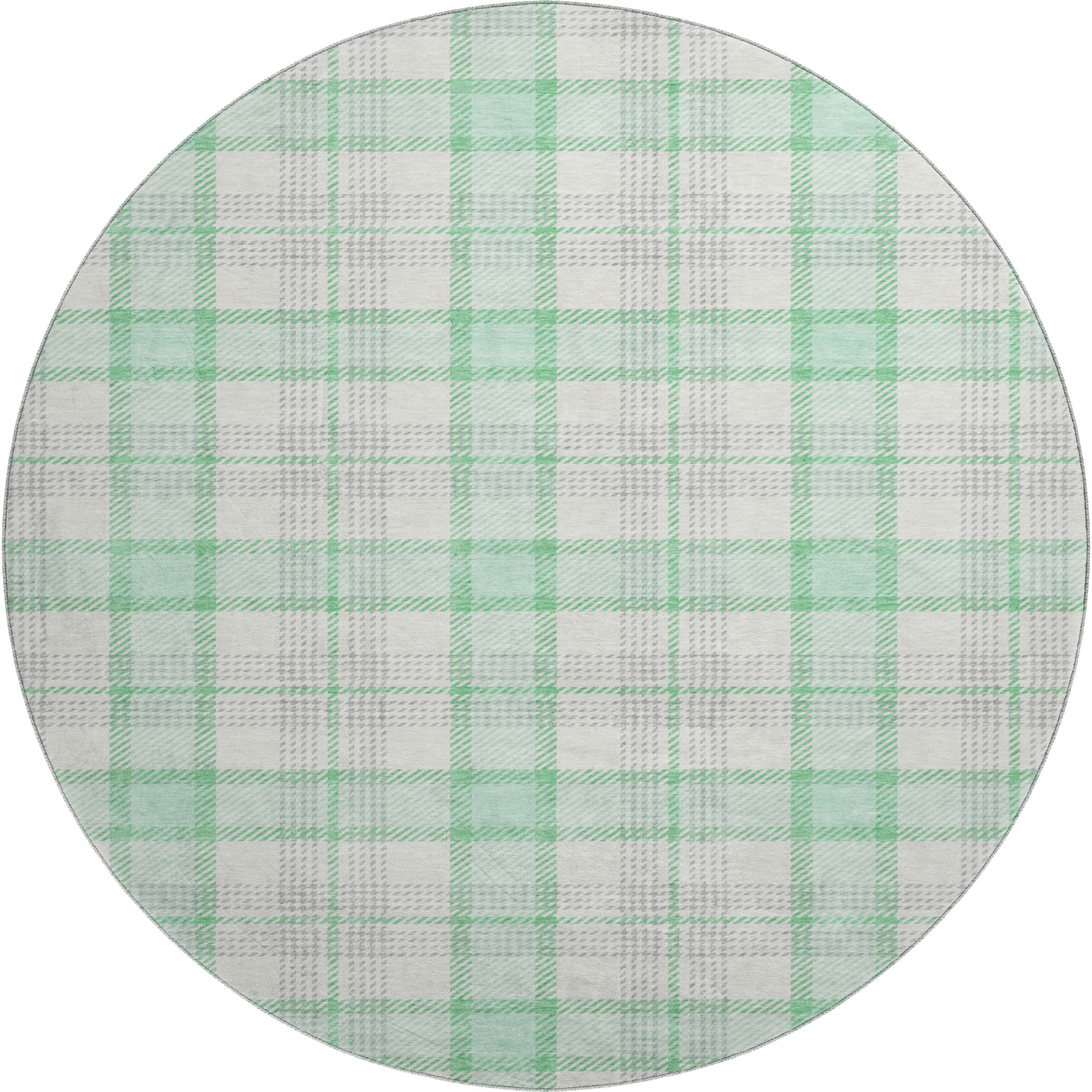 Marrakech Machine Washable Transitional Seafoam Blue Rug 8' x 8' #shape_Round