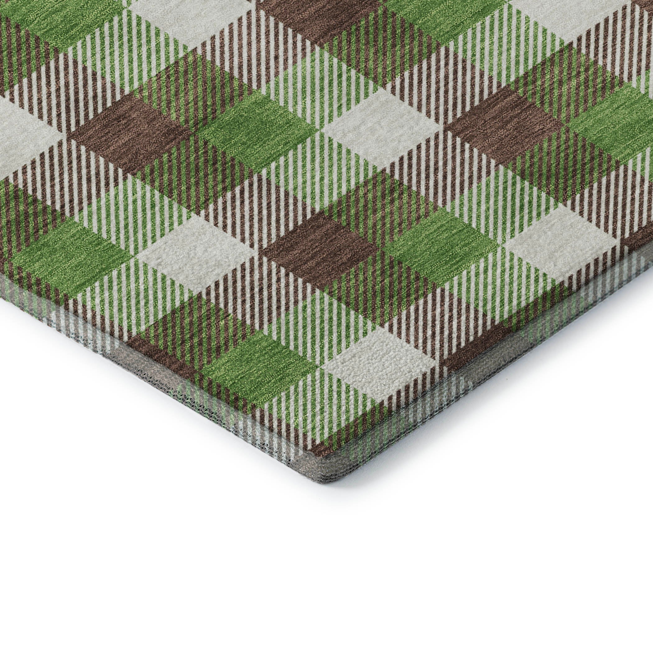 Seoul Machine Washable Transitional Brown Rug 1'8" x 2'6" #shape_Rectangle