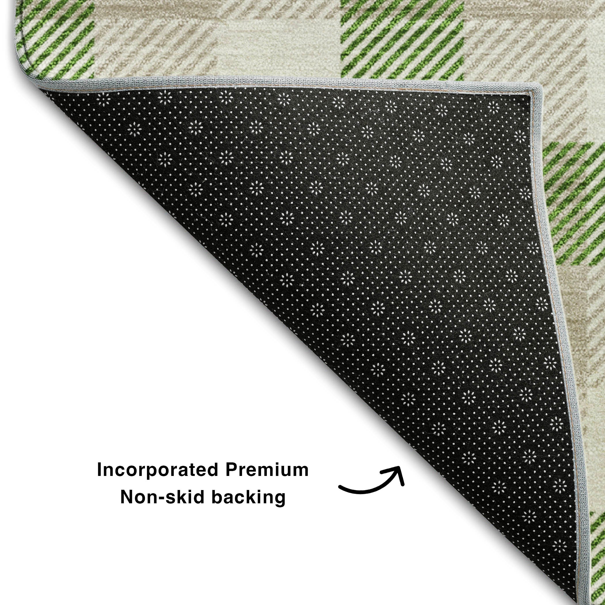 Seoul Machine Washable Transitional Emerald Green Rug 1'8" x 2'6" #shape_Rectangle