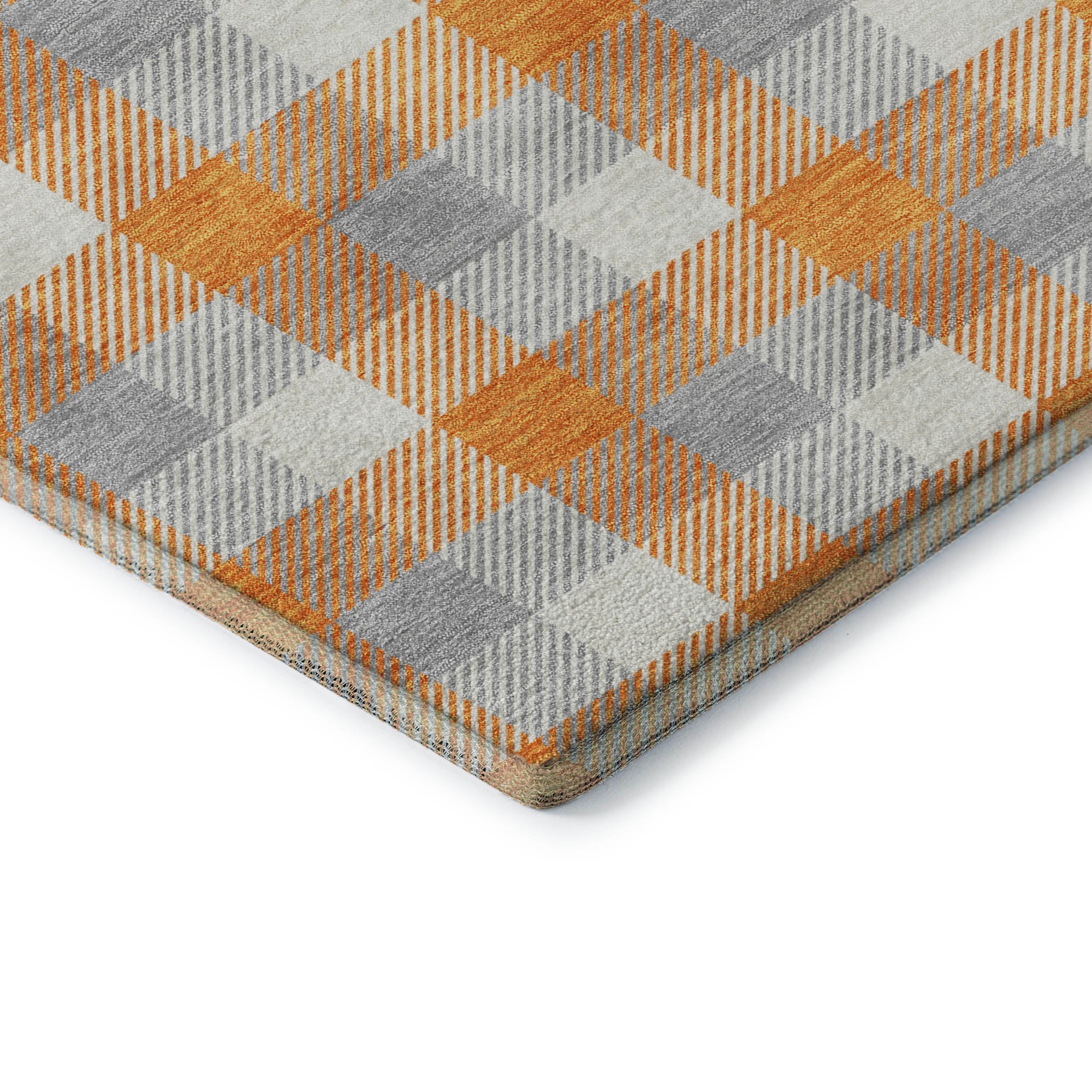 Seoul Machine Washable Transitional Orange Rug 1'8" x 2'6" #shape_Rectangle