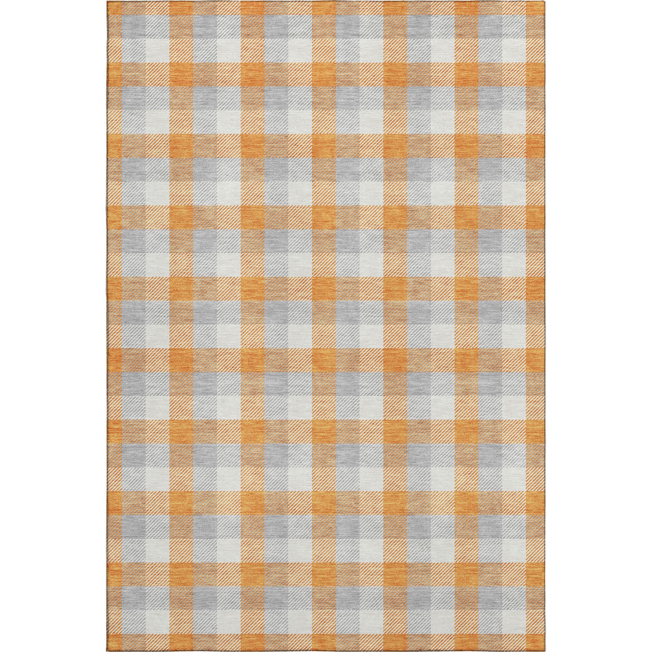 Seoul Machine Washable Transitional Orange Rug 2'6" x 3'10" #shape_Rectangle
