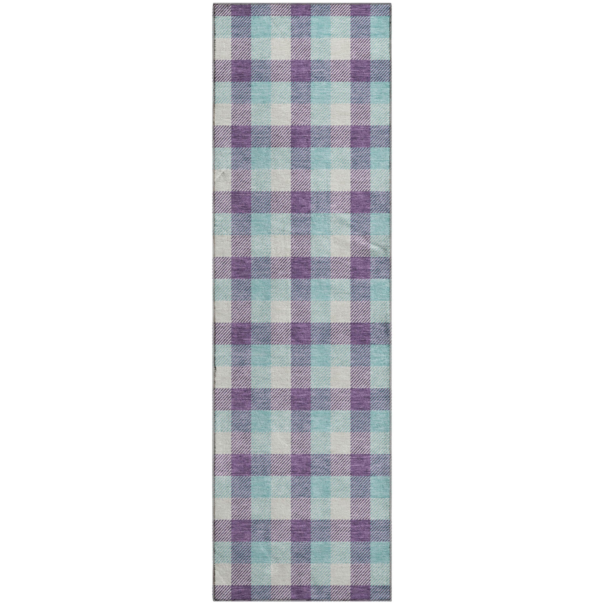 Seoul Machine Washable Transitional Purple Rug 2'3" x 7'6" #shape_Runner