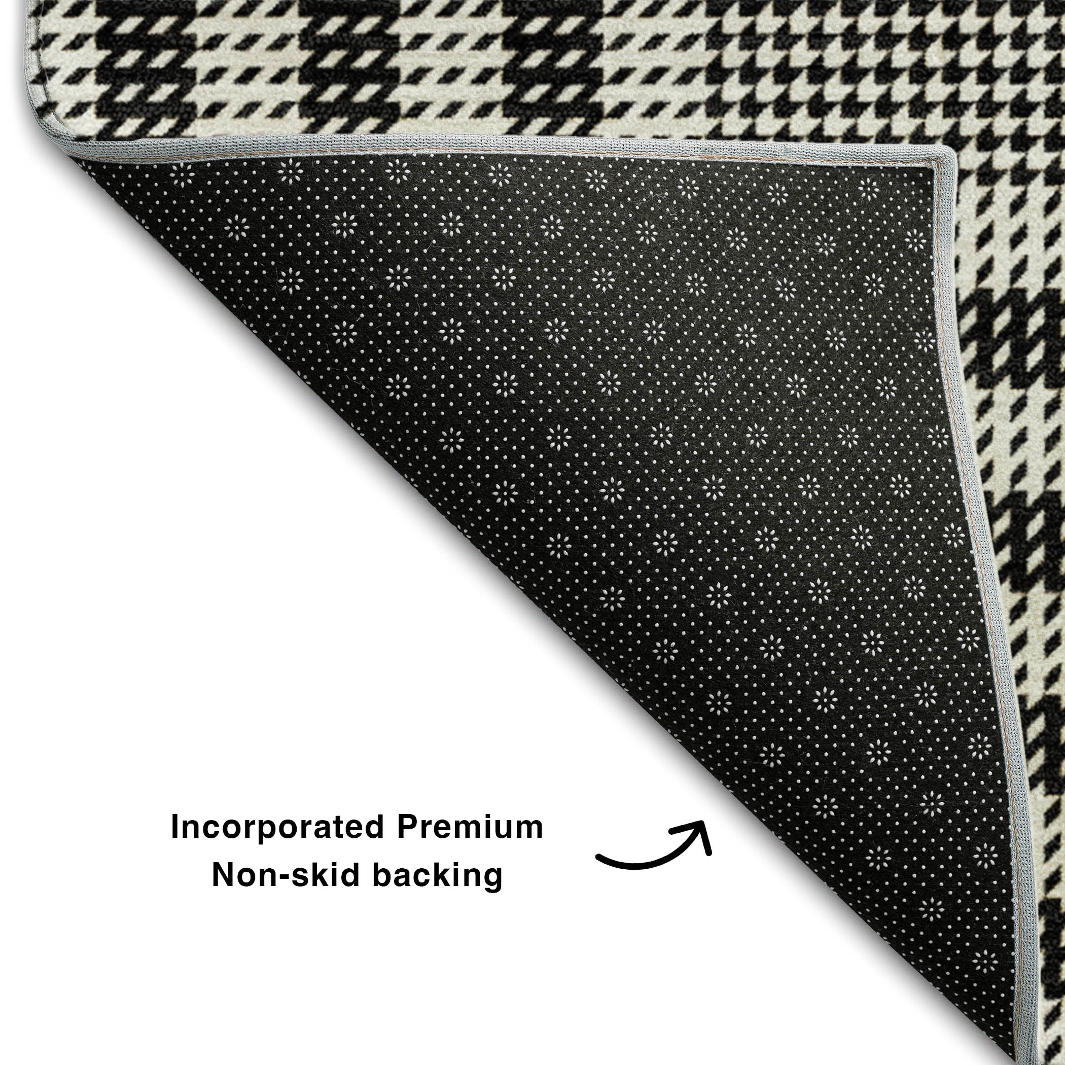 Montevideo Machine Washable Transitional Black Rug 1'8" x 2'6" #shape_Rectangle
