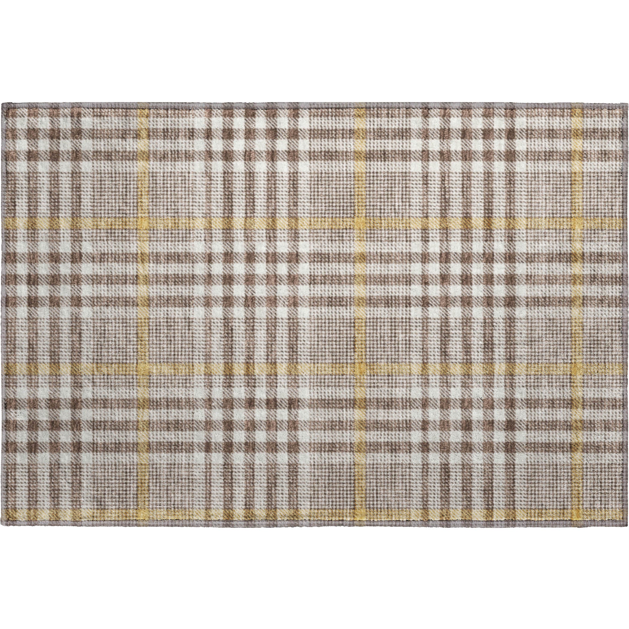 Montevideo Machine Washable Transitional Brown Rug 1'8" x 2'6" #shape_Rectangle