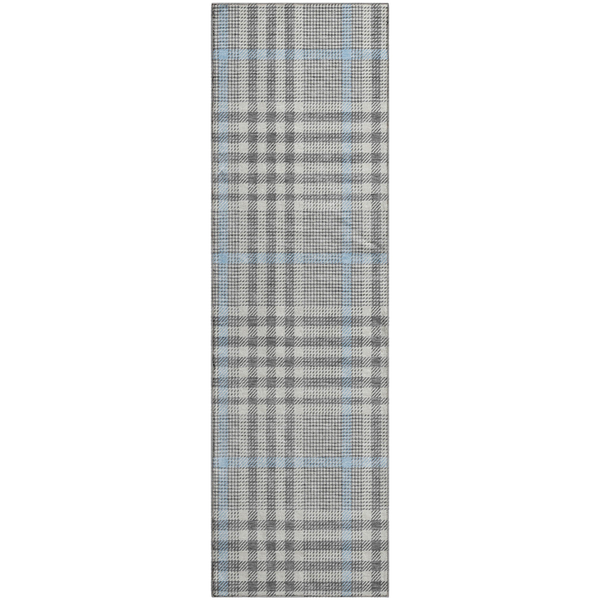 Montevideo Machine Washable Transitional Gray Rug 2'3" x 7'6" #shape_Runner