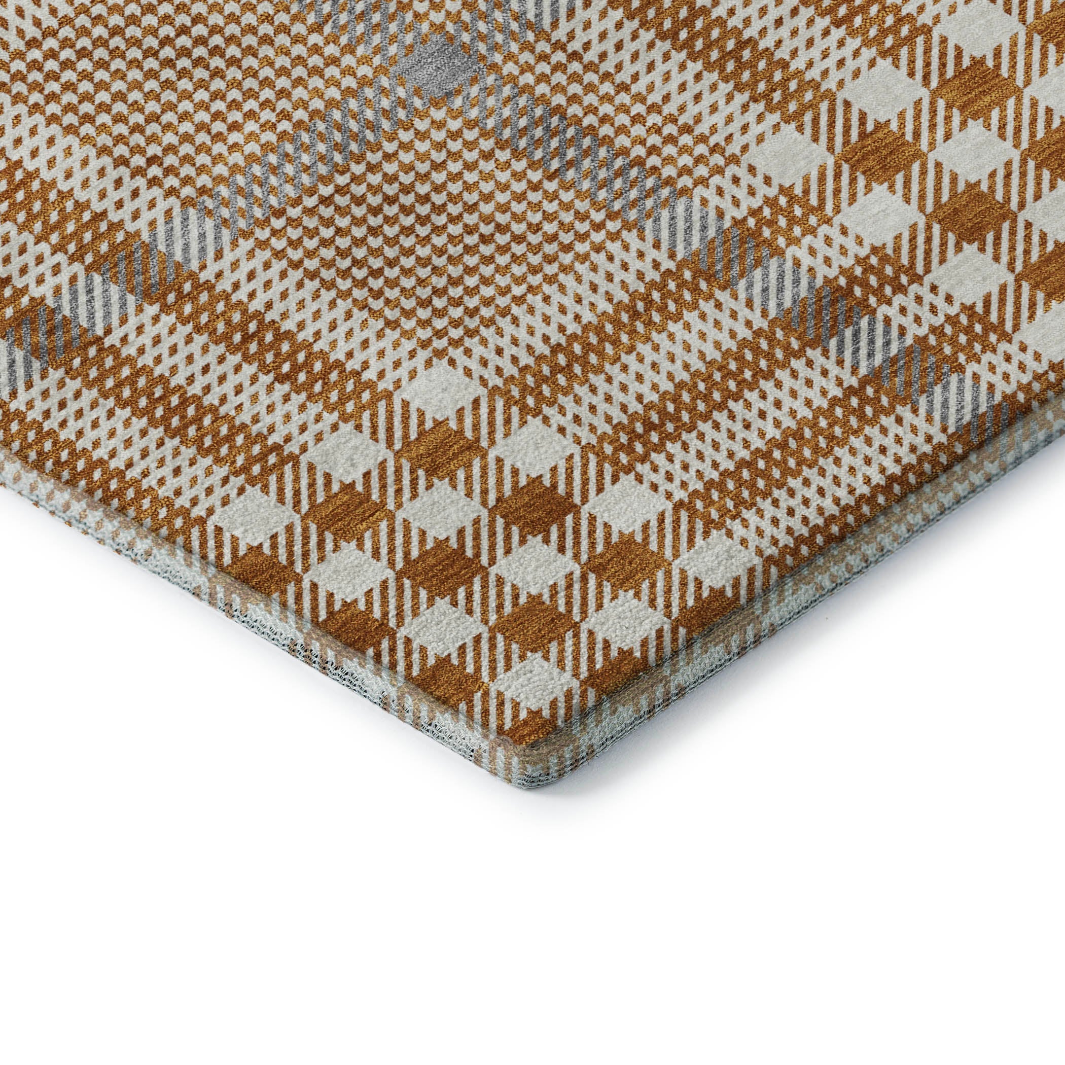 Montevideo Machine Washable Transitional Paprika Orange Rug 1'8" x 2'6" #shape_Rectangle