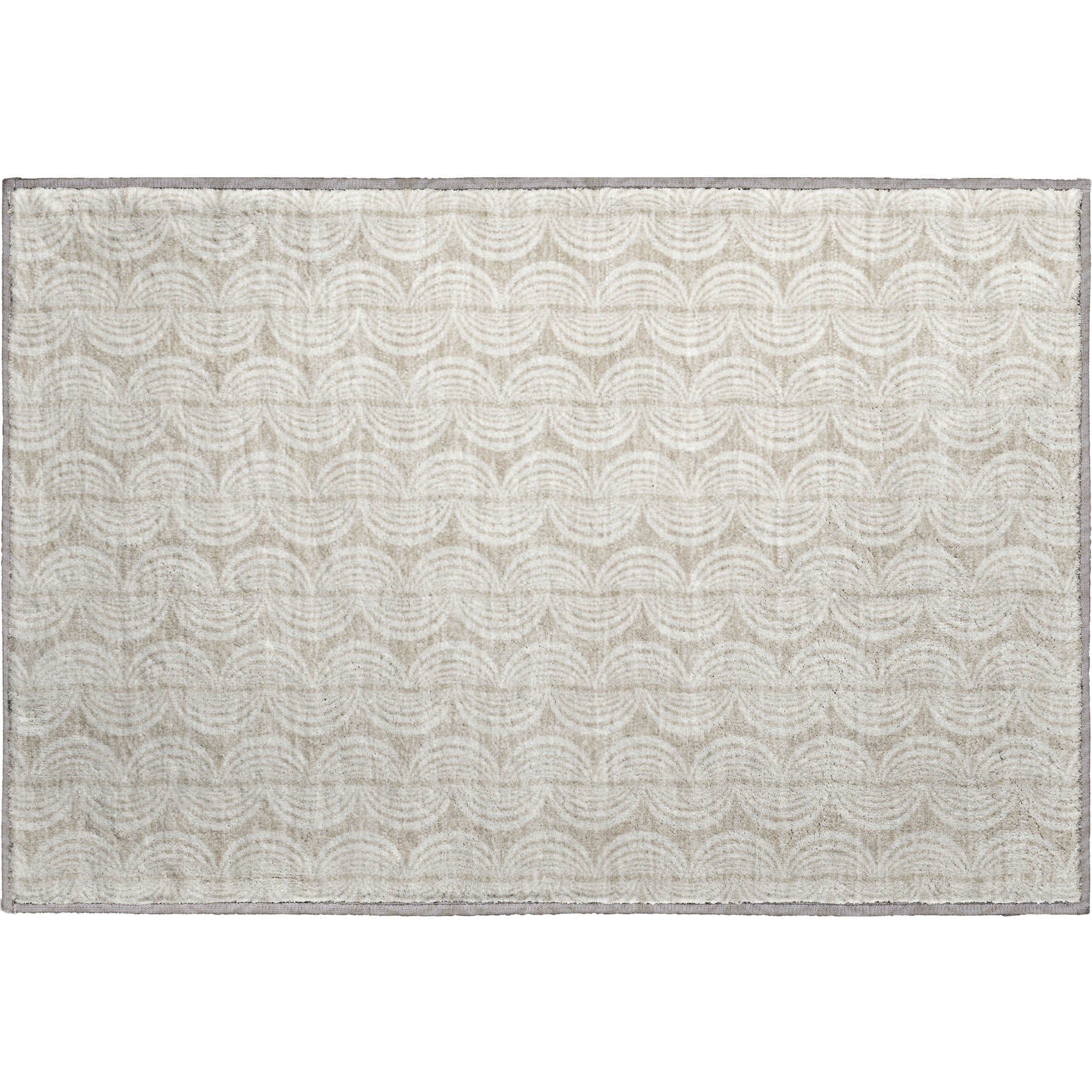 Montevideo Machine Washable Transitional Beige Brown Rug 1'8" x 2'6" #shape_Rectangle