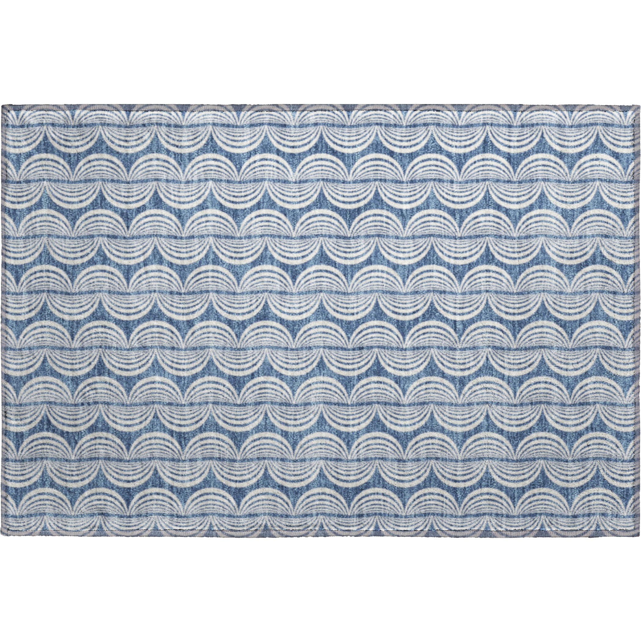 Montevideo Machine Washable Transitional Denim Blue Rug 1'8" x 2'6" #shape_Rectangle