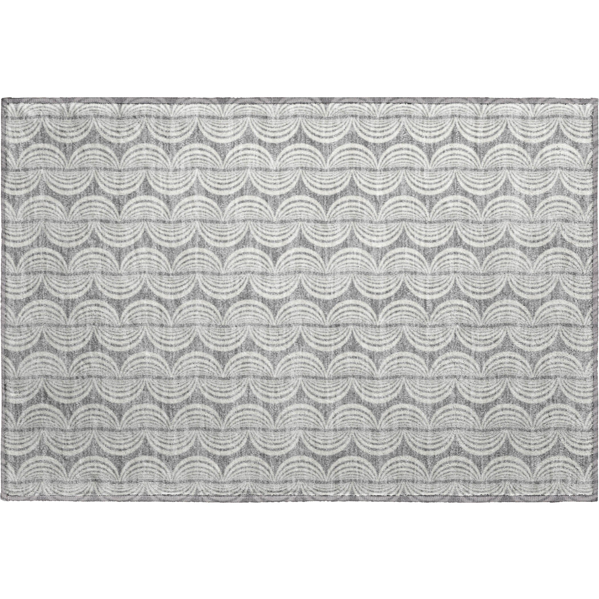 Montevideo Machine Washable Transitional Gray Rug 1'8" x 2'6" #shape_Rectangle