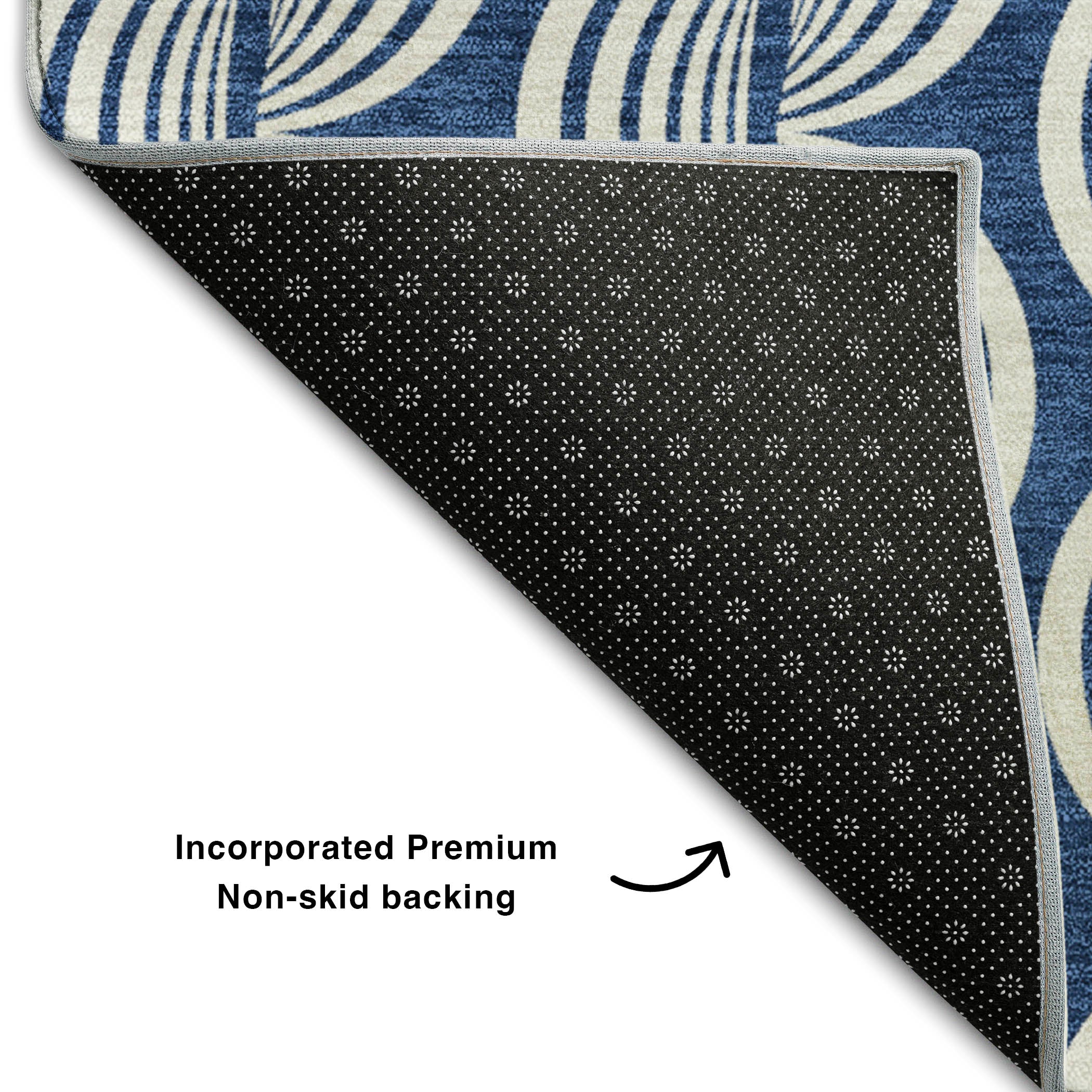 Montevideo Machine Washable Transitional Navy Blue Rug 1'8" x 2'6" #shape_Rectangle