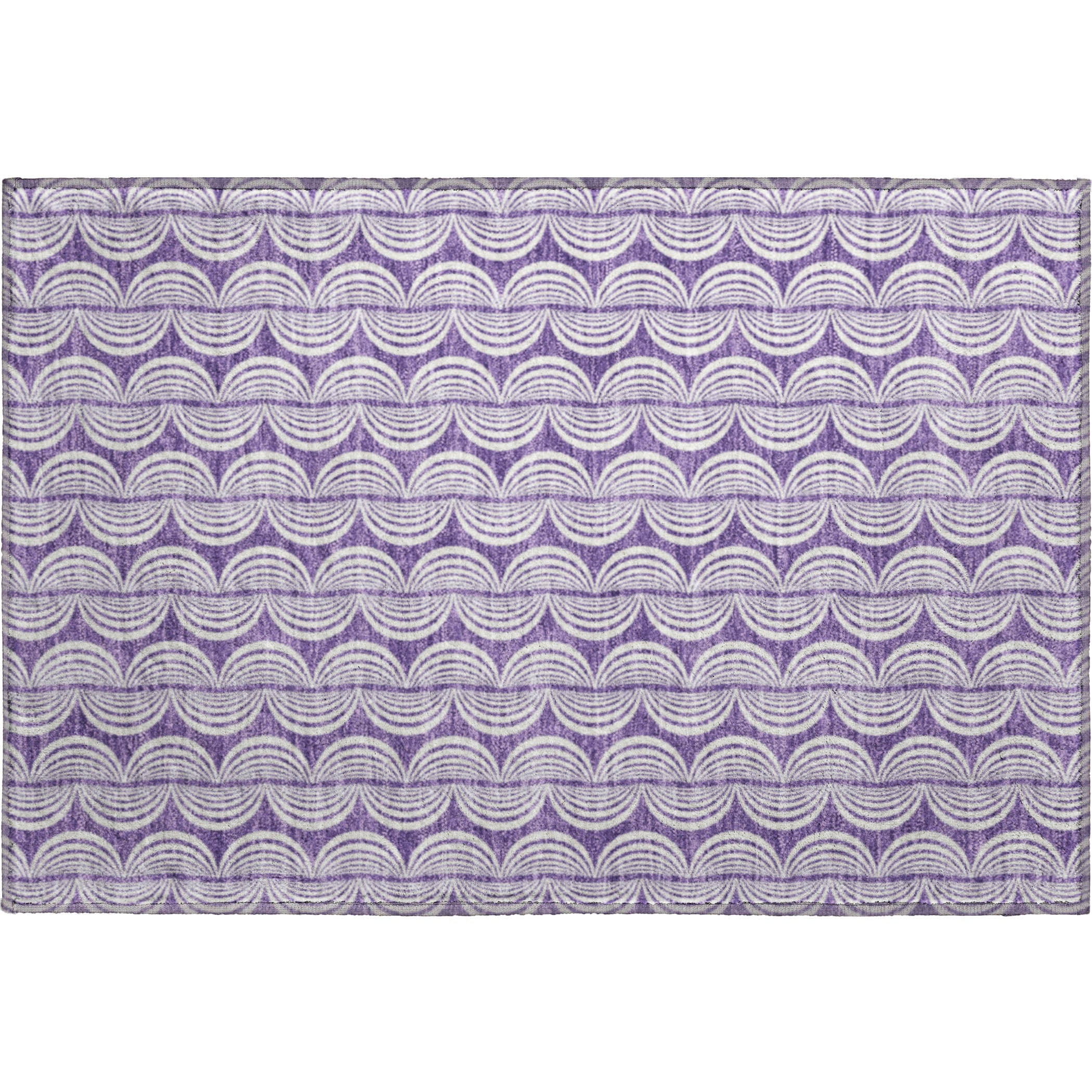 Montevideo Machine Washable Transitional Purple Rug 1'8" x 2'6" #shape_Rectangle