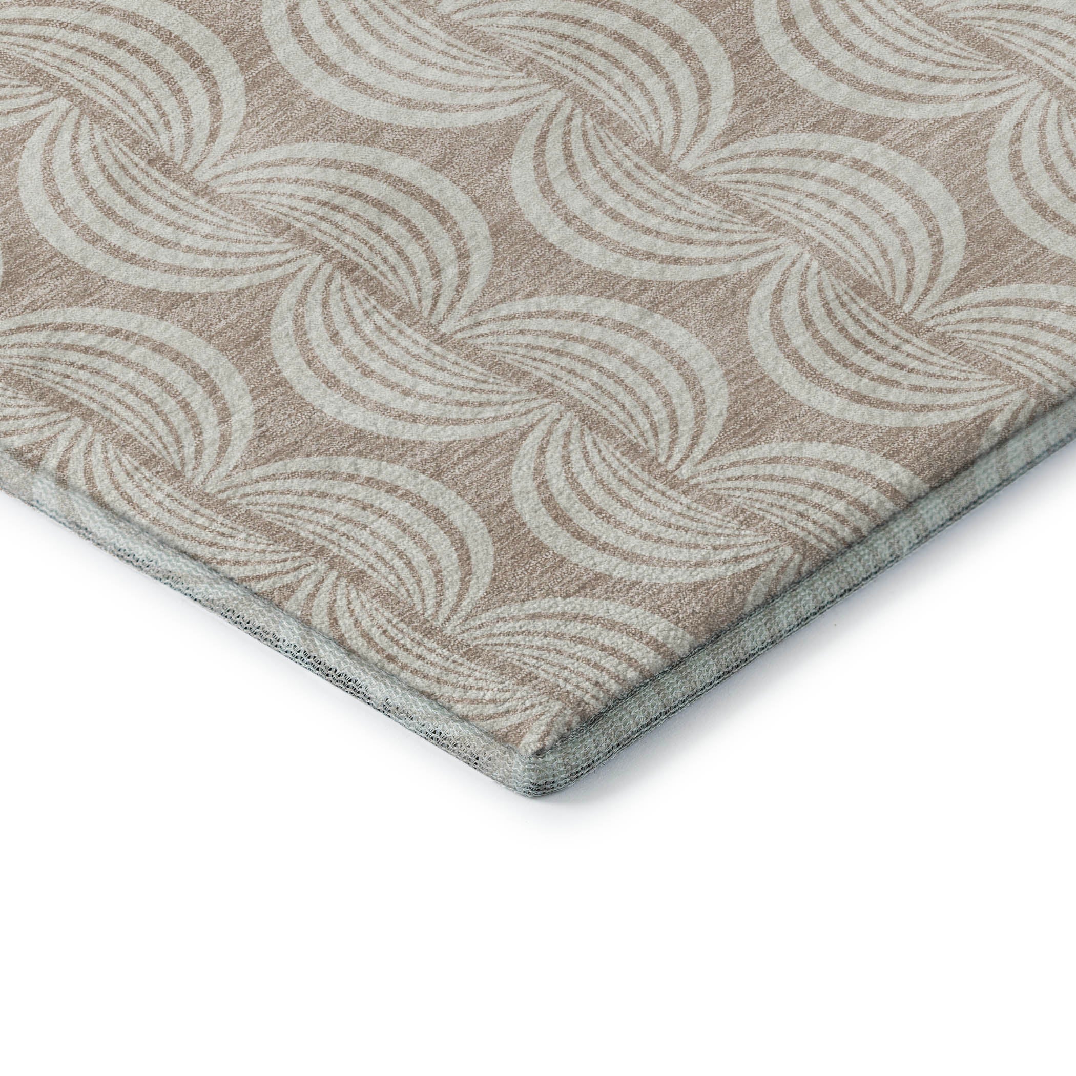 Oaxaca Machine Washable Transitional Khaki Brown Rug 1'8" x 2'6" #shape_Rectangle
