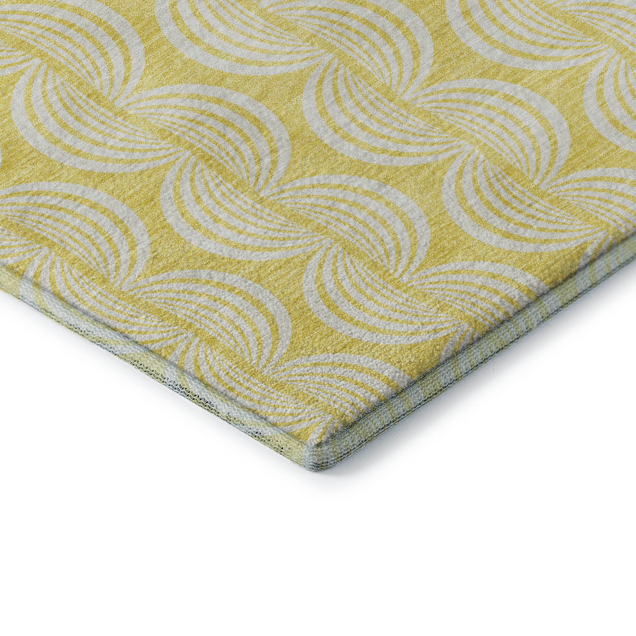 Oaxaca Machine Washable Transitional Yellow Gold Rug 1'8" x 2'6" #shape_Rectangle