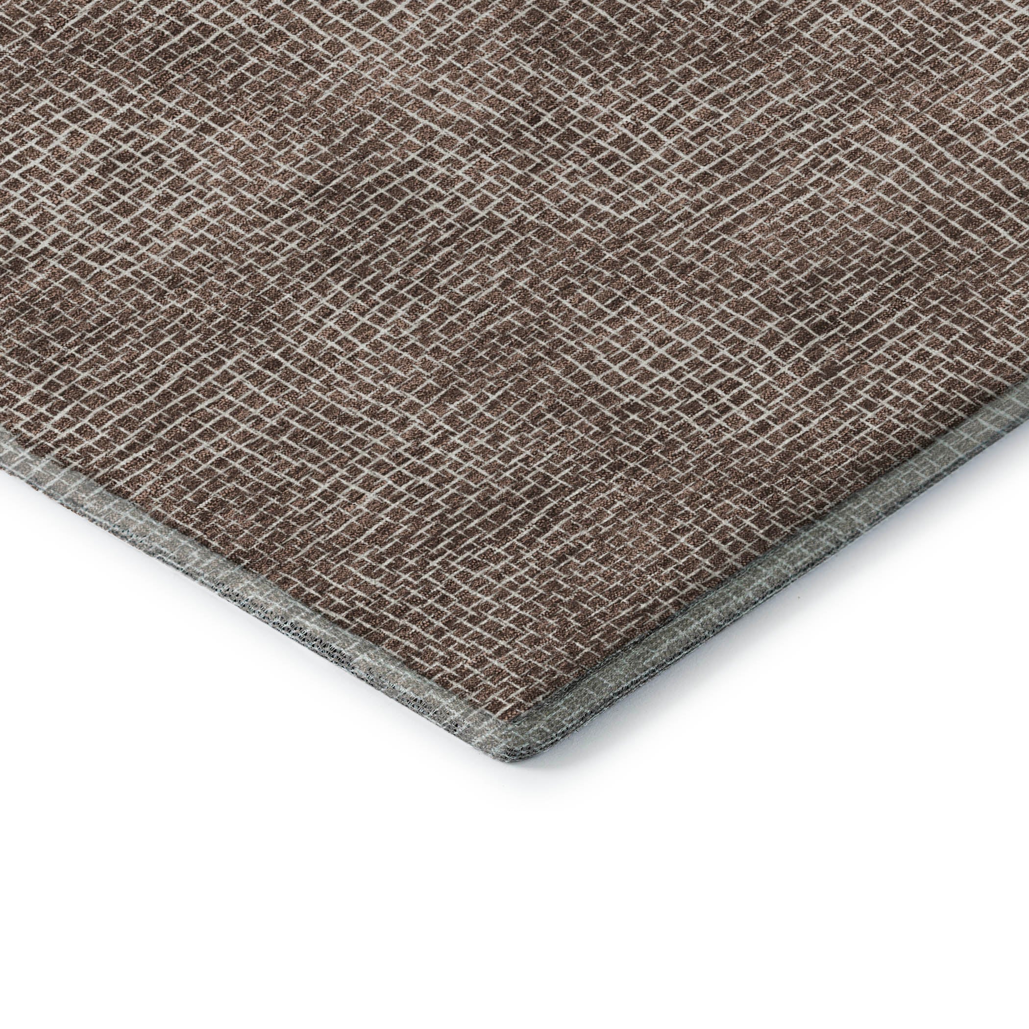 Split Machine Washable Transitional Brown Rug 1'8" x 2'6" #shape_Rectangle