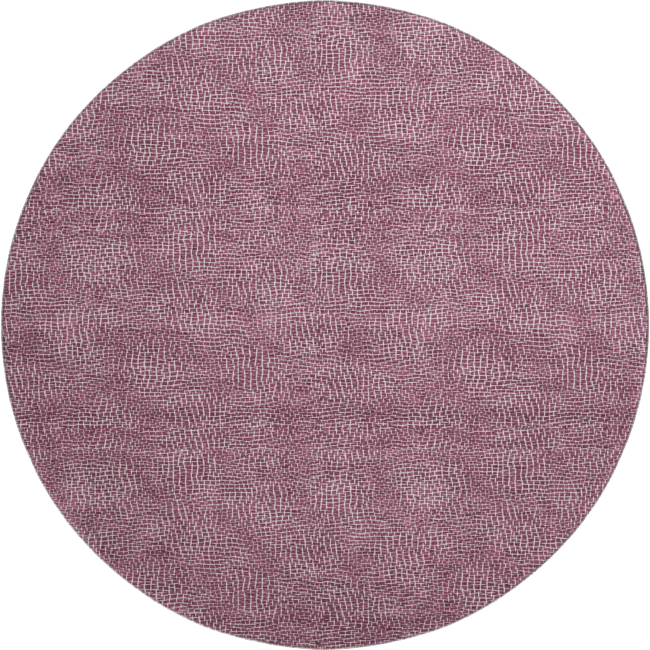 Split Machine Washable Transitional Eggplant Purple Rug 8' x 8' #shape_Round