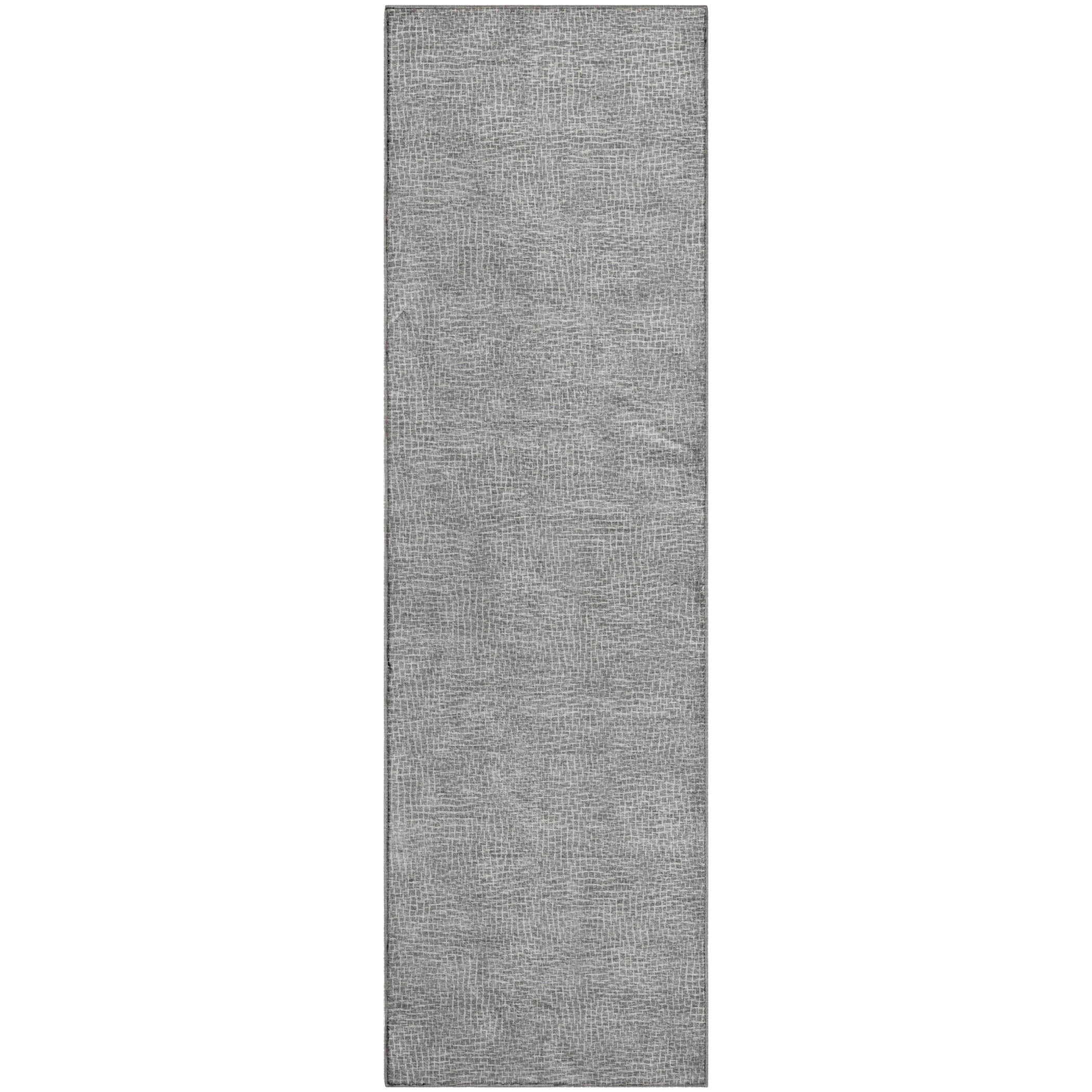 Split Machine Washable Transitional Gray Rug 2'3" x 7'6" #shape_Runner