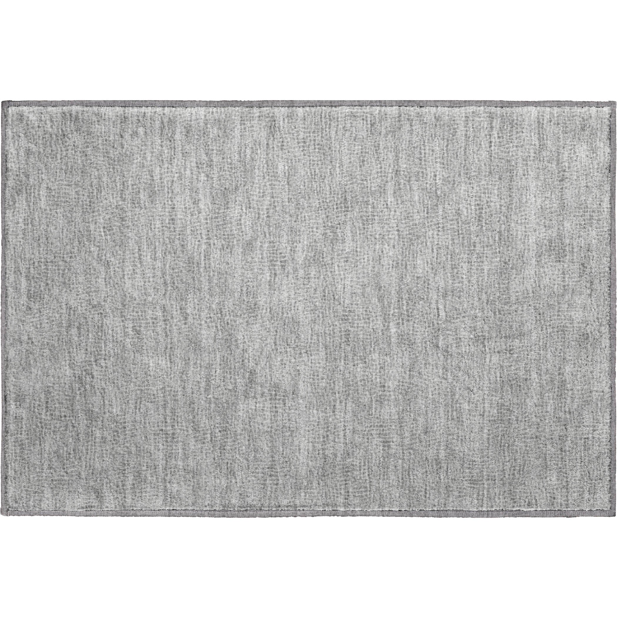 Split Machine Washable Transitional Gray Rug 1'8" x 2'6" #shape_Rectangle