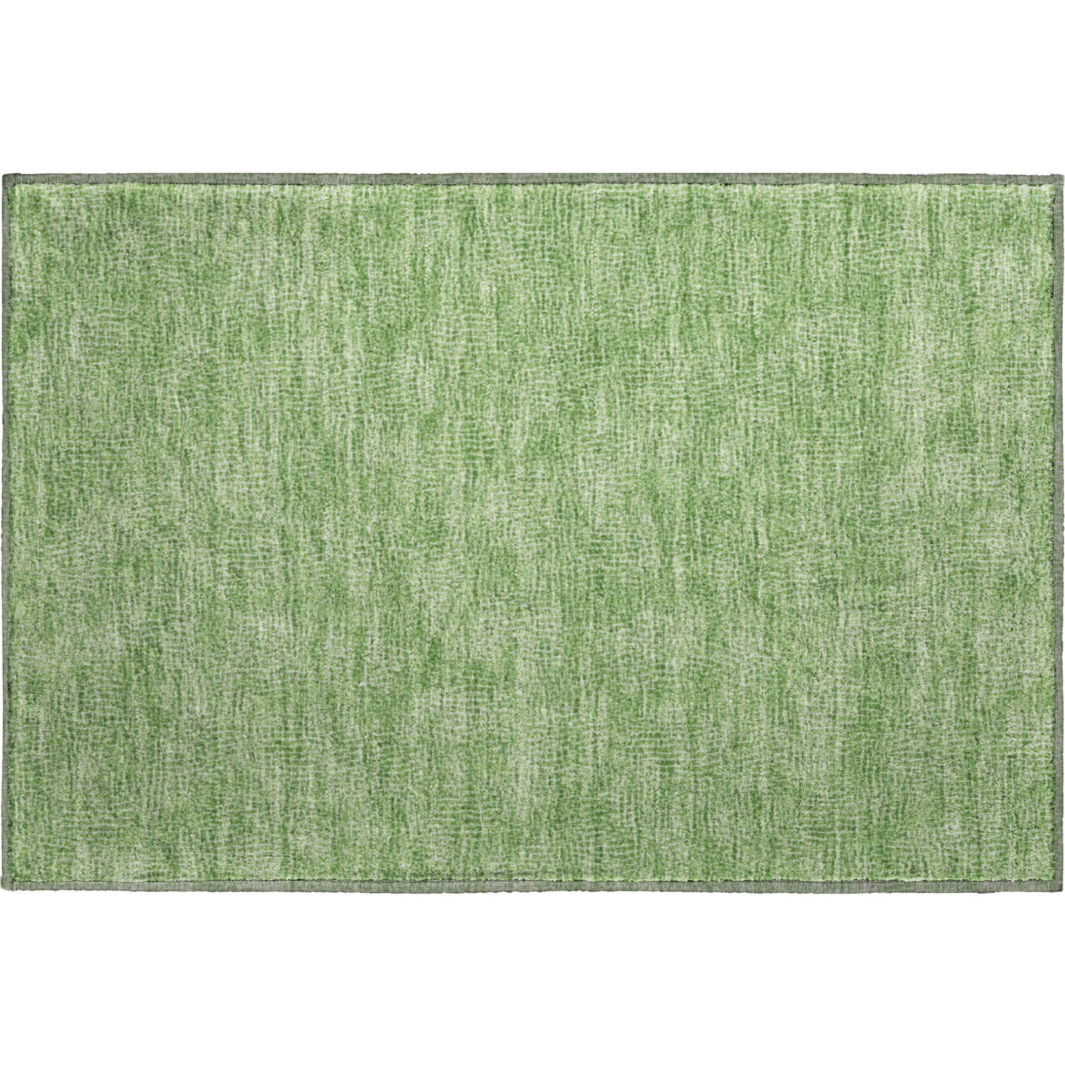 Split Machine Washable Transitional Green Rug 1'8" x 2'6" #shape_Rectangle