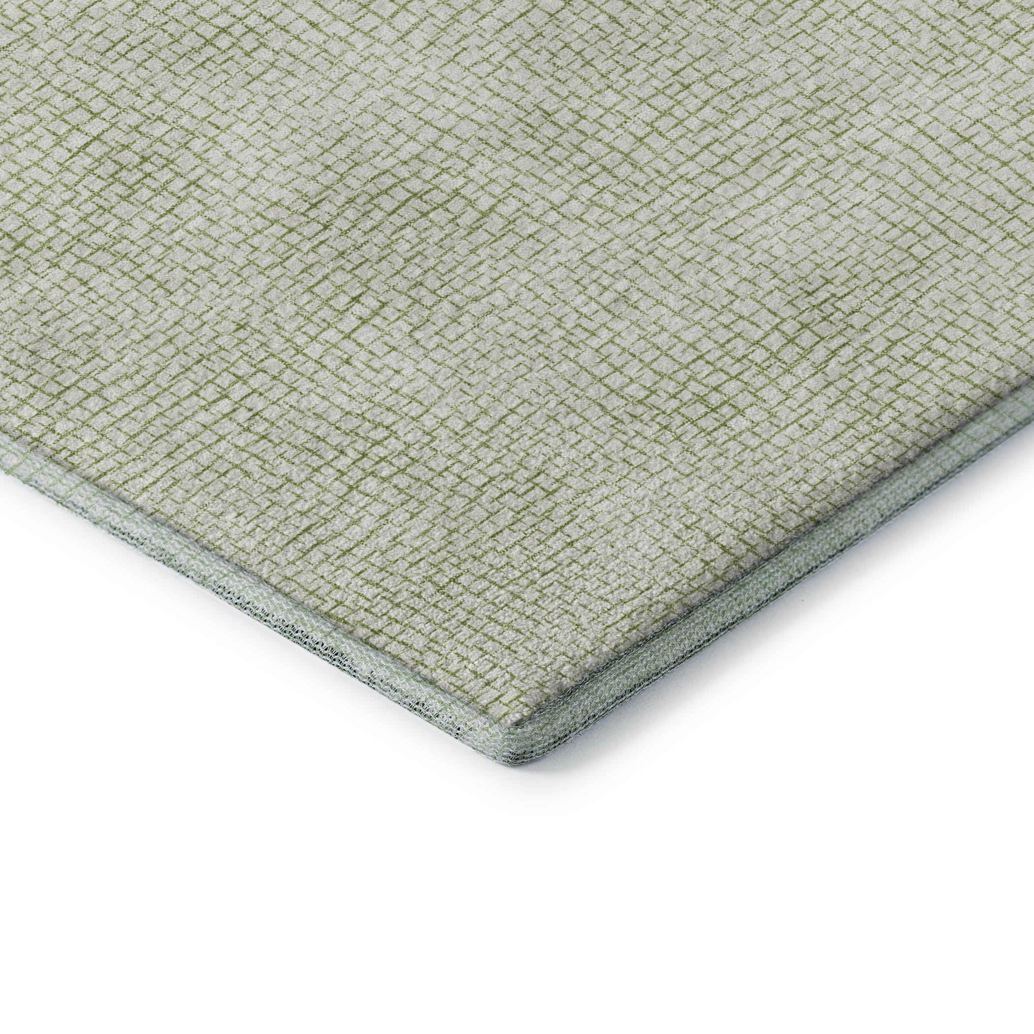 Seoul Machine Washable Transitional Aloe Green Rug 1'8" x 2'6" #shape_Rectangle