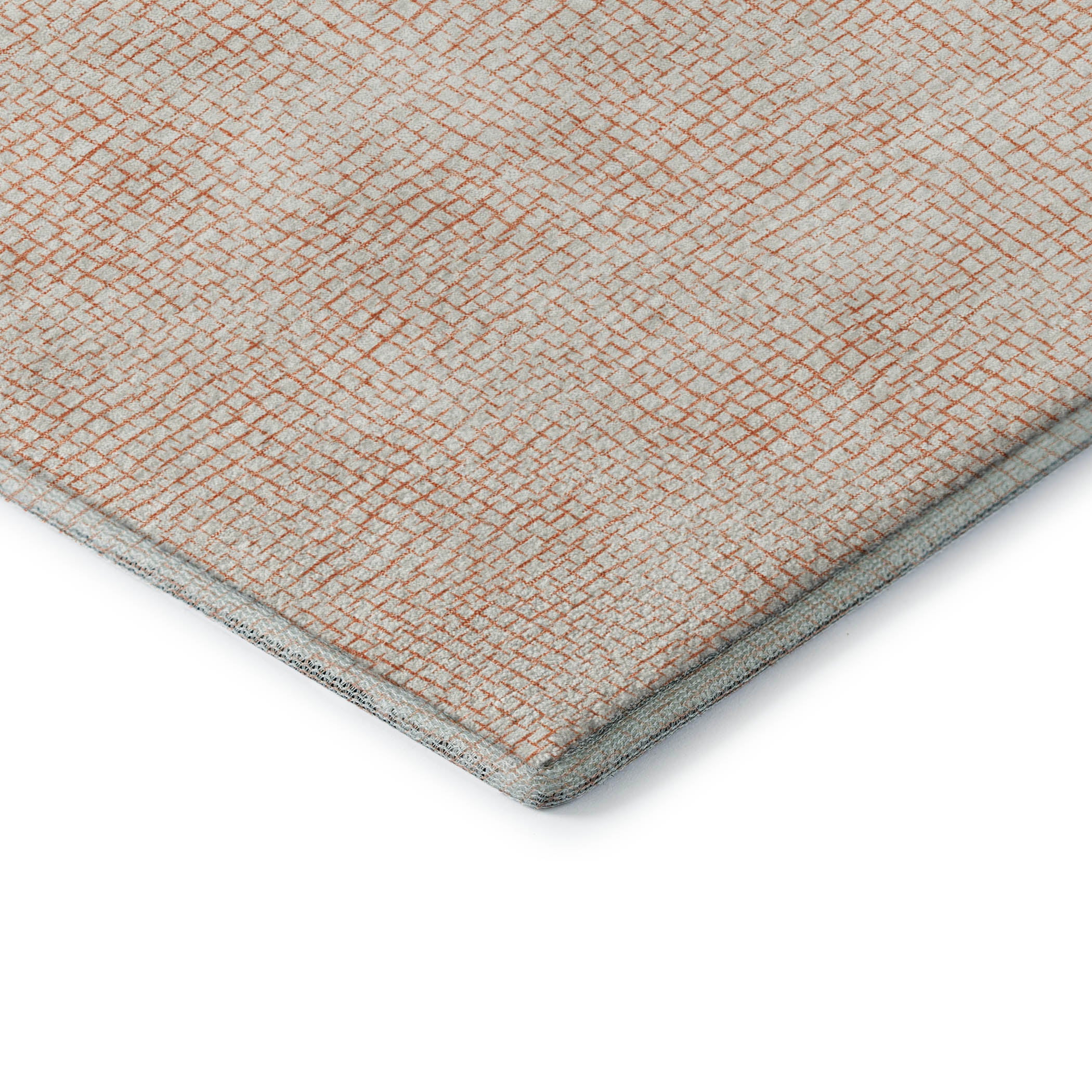 Seoul Machine Washable Transitional Peach Orange Rug 1'8" x 2'6" #shape_Rectangle