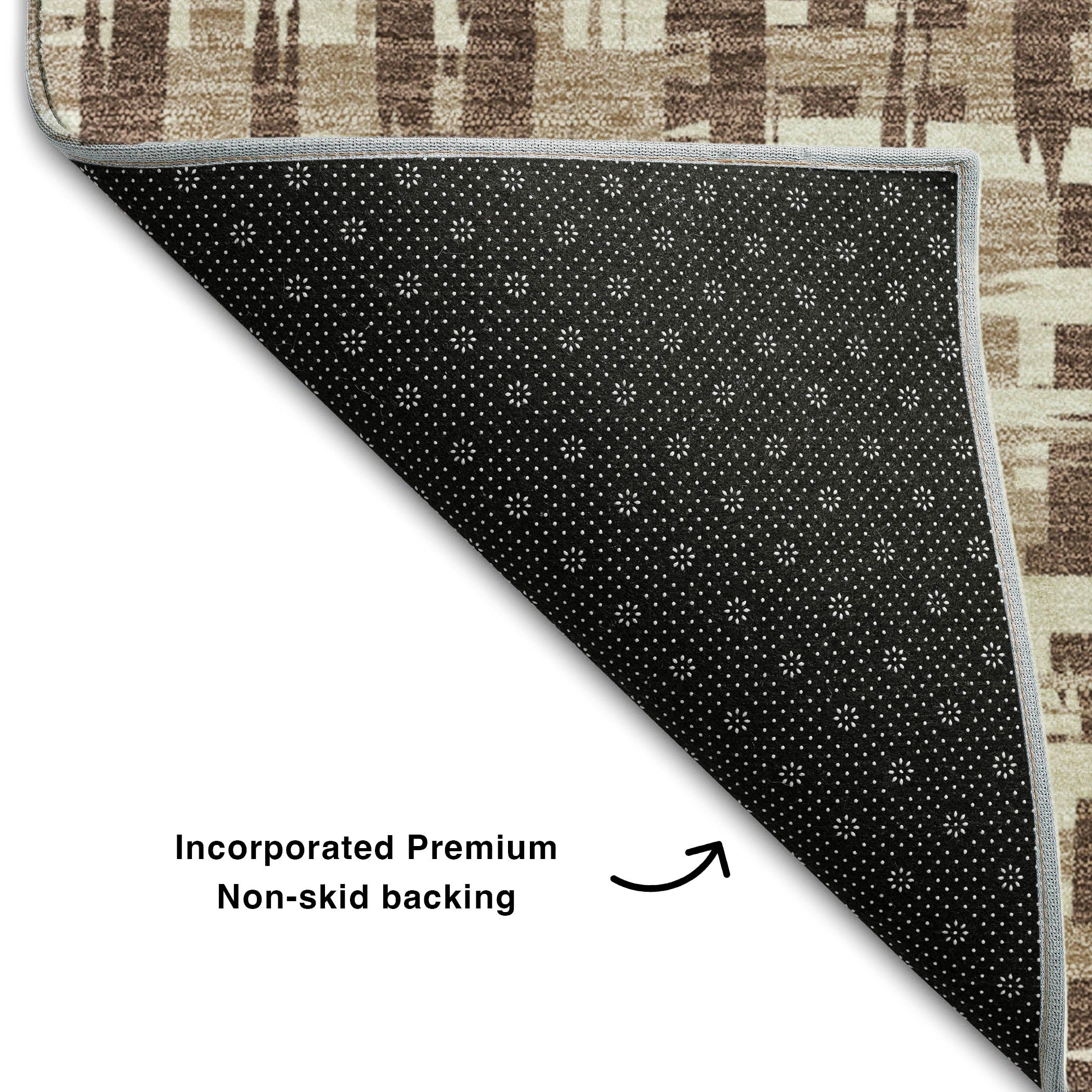 Cusco Machine Washable Transitional Brown Rug 1'8" x 2'6" #shape_Rectangle
