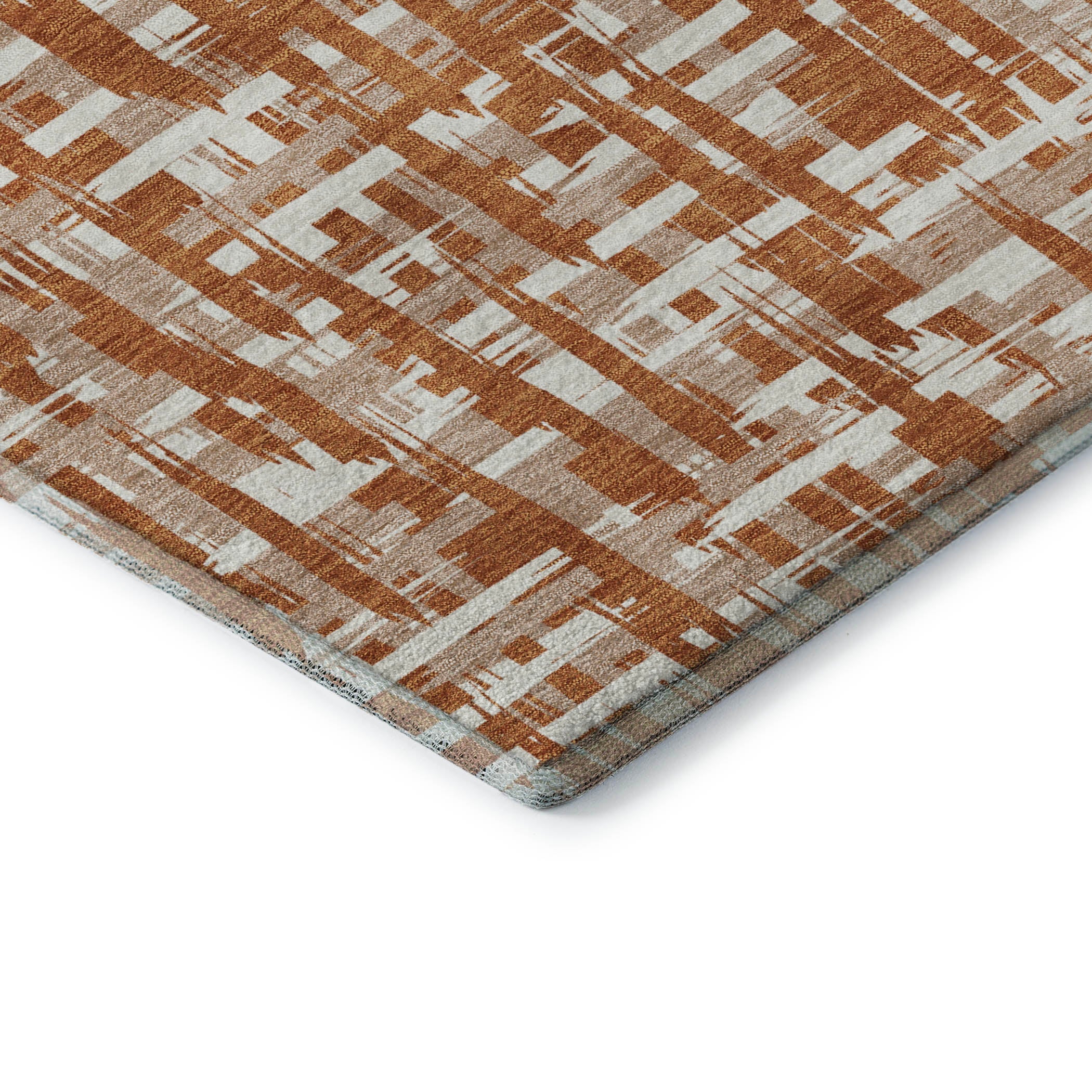 Cusco Machine Washable Transitional Terracotta Orange Rug 1'8" x 2'6" #shape_Rectangle