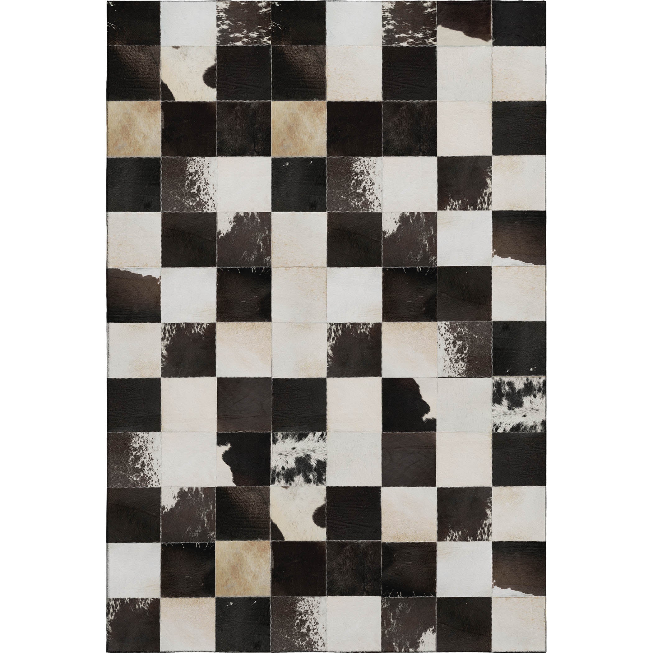 Sintra Machine Washable Cowhide Black Rug 2'6" x 3'10" #shape_Rectangle