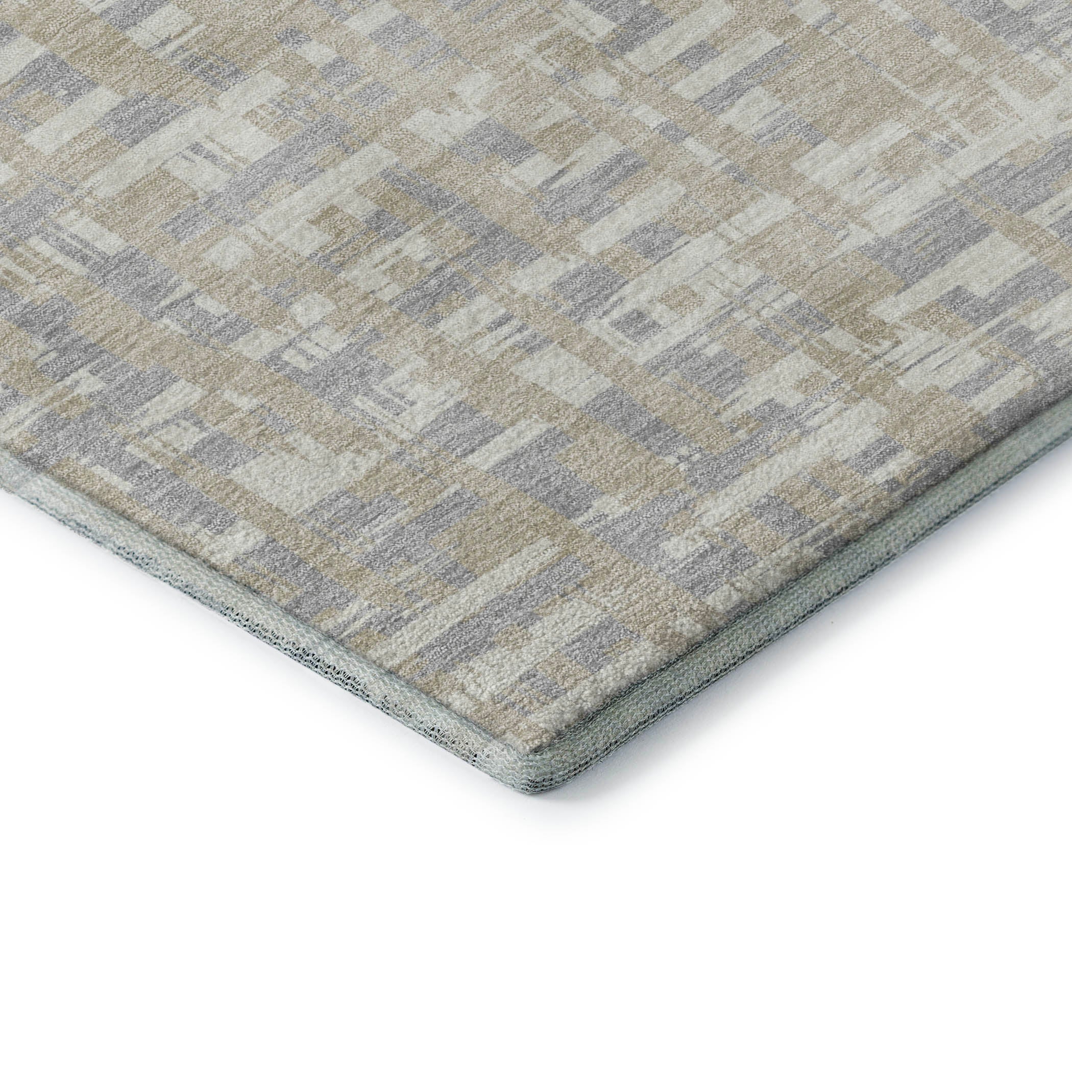 Luang Prabang Machine Washable Transitional Beige Brown Rug 1'8" x 2'6" #shape_Rectangle