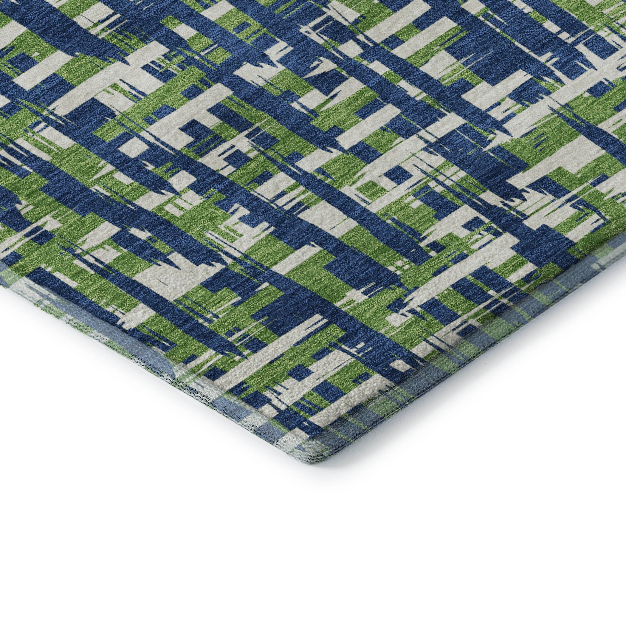 Luang Prabang Machine Washable Transitional Navy Blue Rug 1'8" x 2'6" #shape_Rectangle