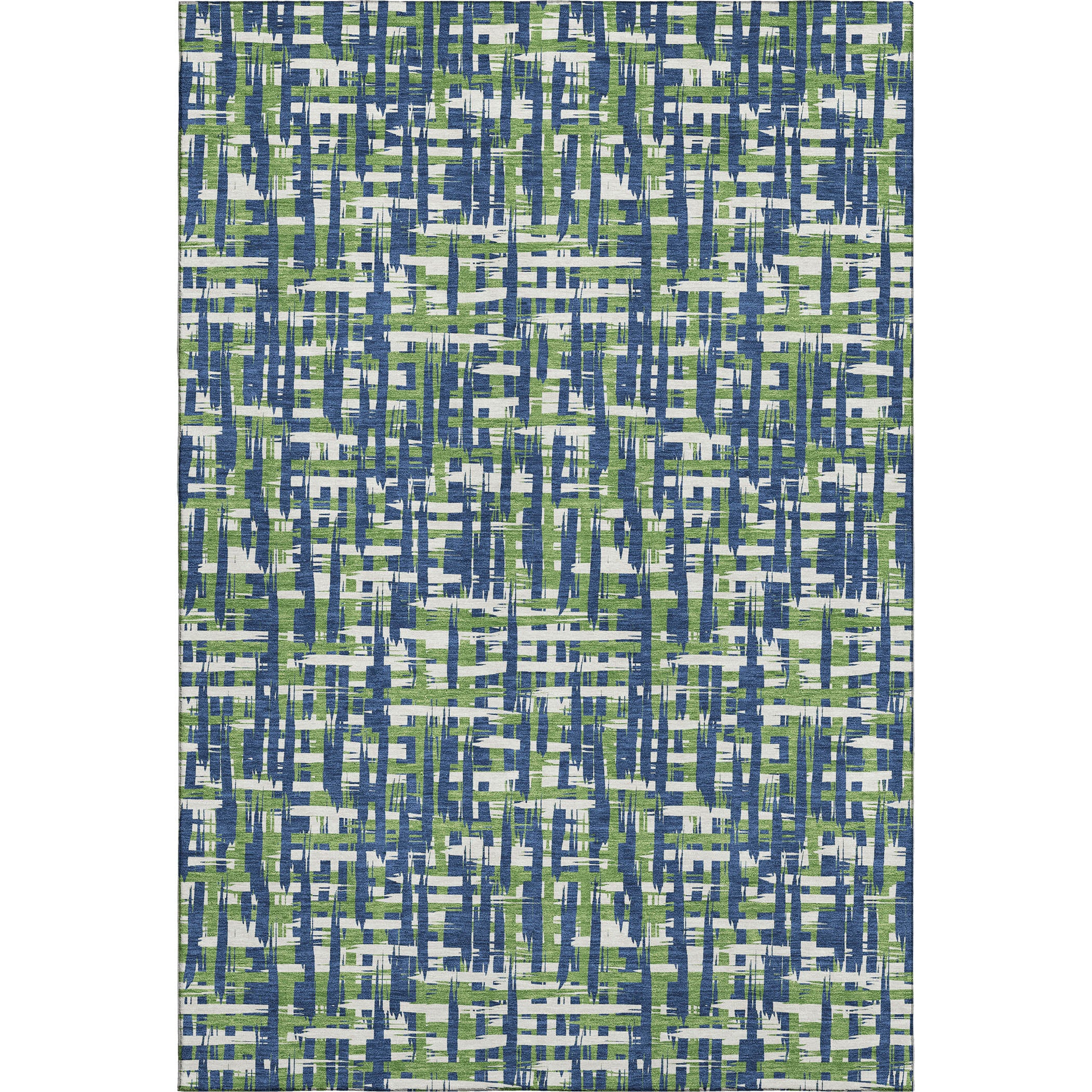 Luang Prabang Machine Washable Transitional Navy Blue Rug 2'6" x 3'10" #shape_Rectangle