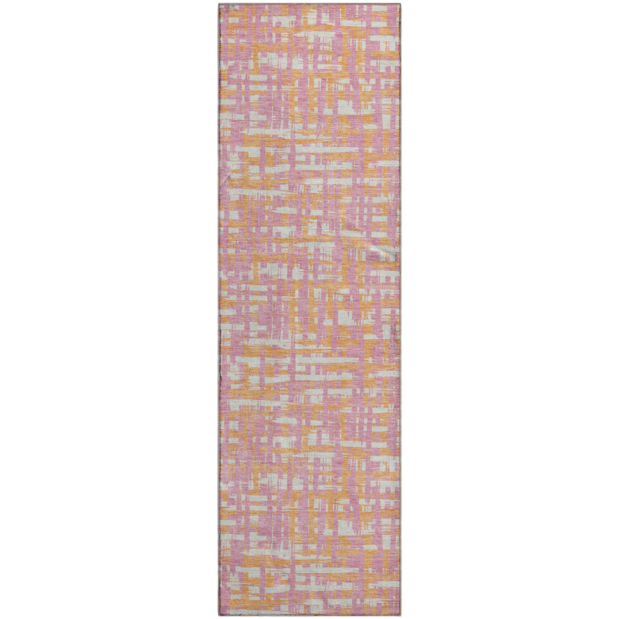 Luang Prabang Machine Washable Transitional Pink Rug 2'3" x 7'6" #shape_Runner
