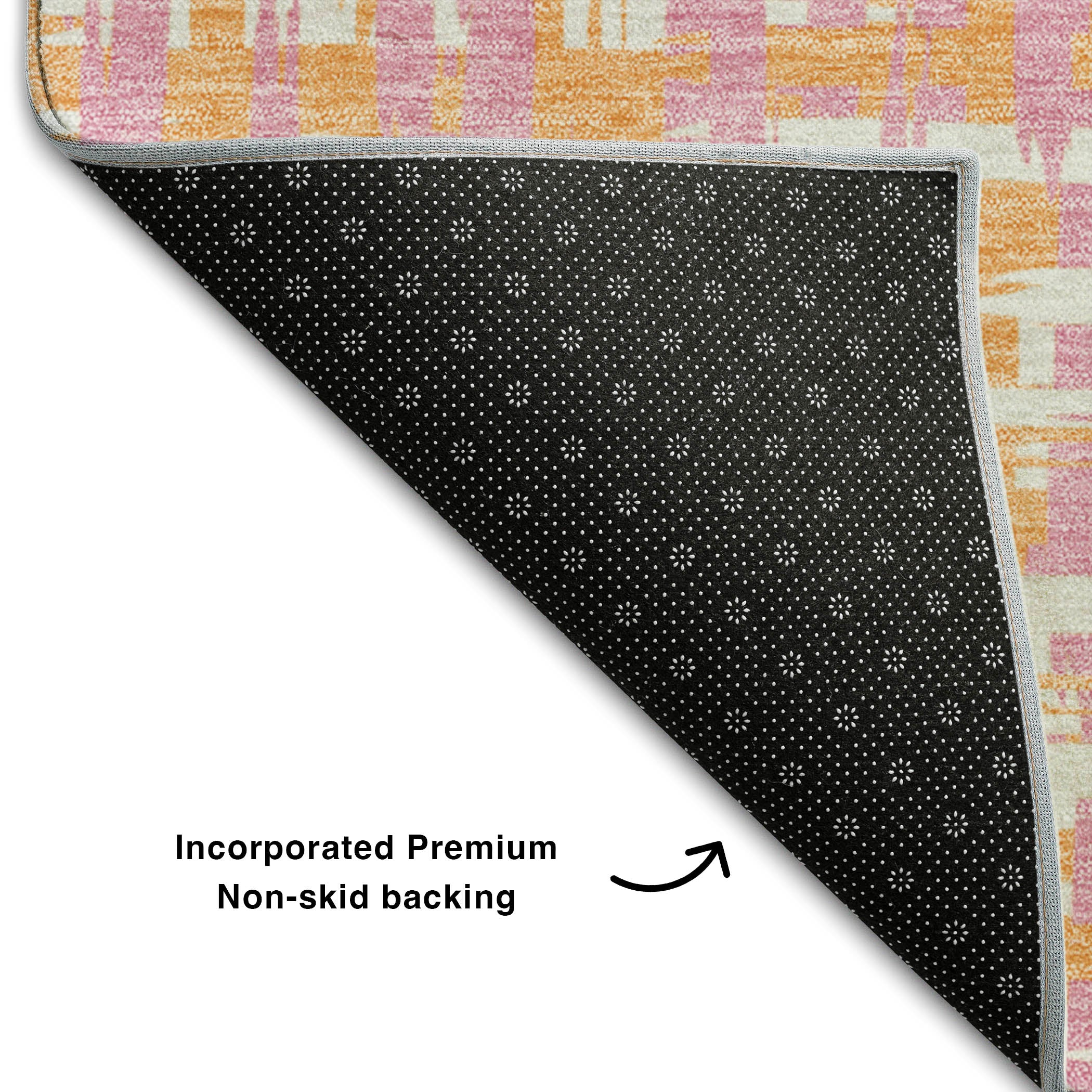 Luang Prabang Machine Washable Transitional Pink Rug 1'8" x 2'6" #shape_Rectangle