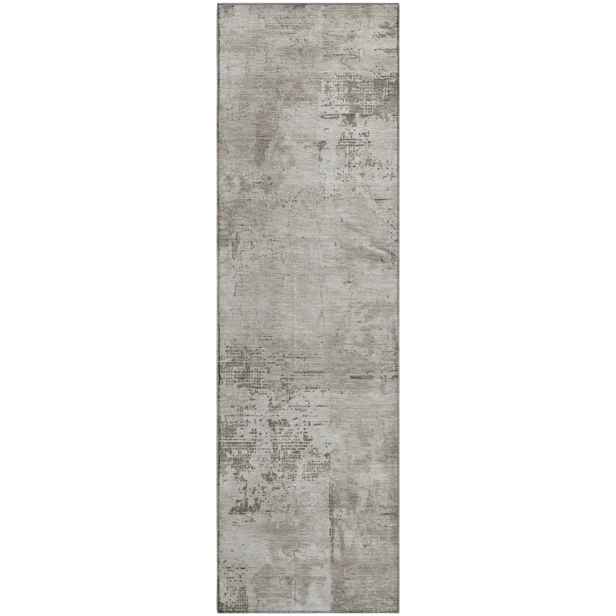 Antigua Machine Washable Transitional Beige Brown Rug 2'3" x 7'6" #shape_Runner