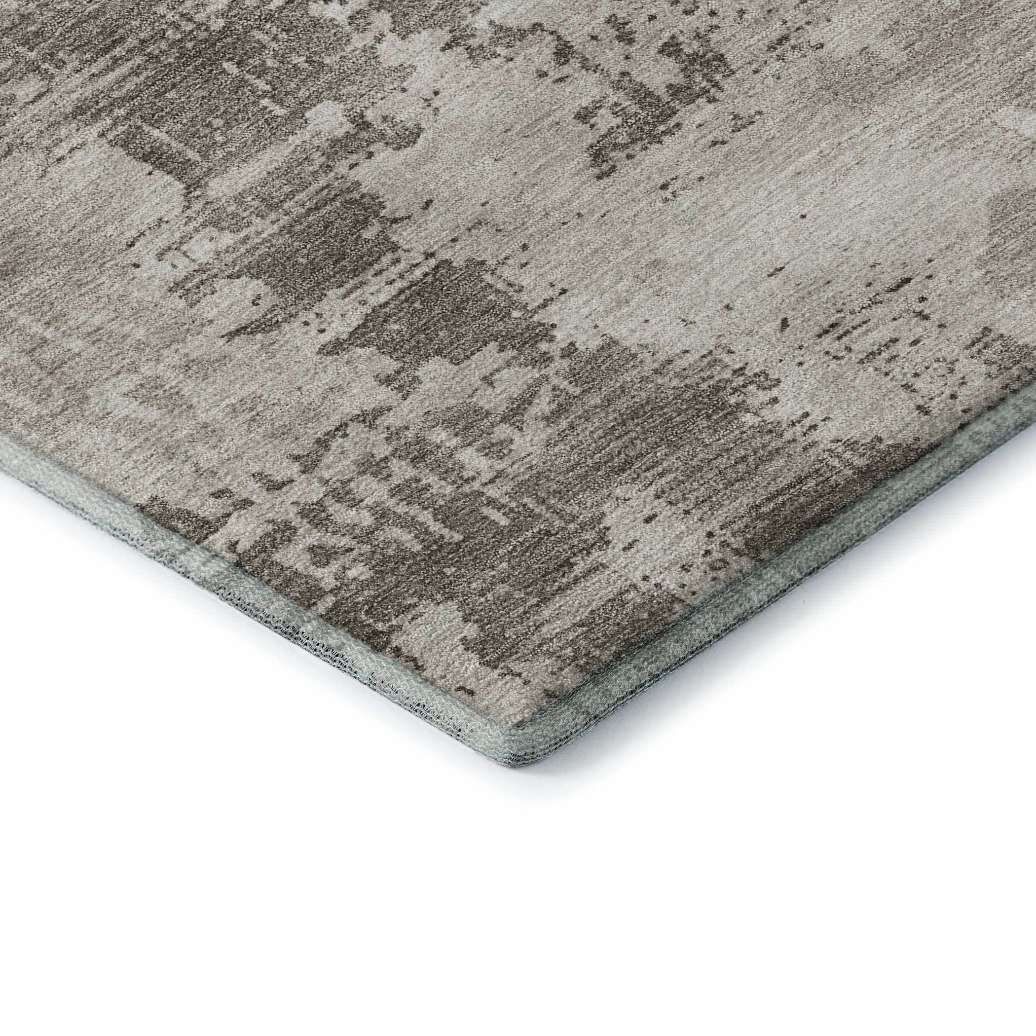 Antigua Machine Washable Transitional Beige Brown Rug 1'8" x 2'6" #shape_Rectangle