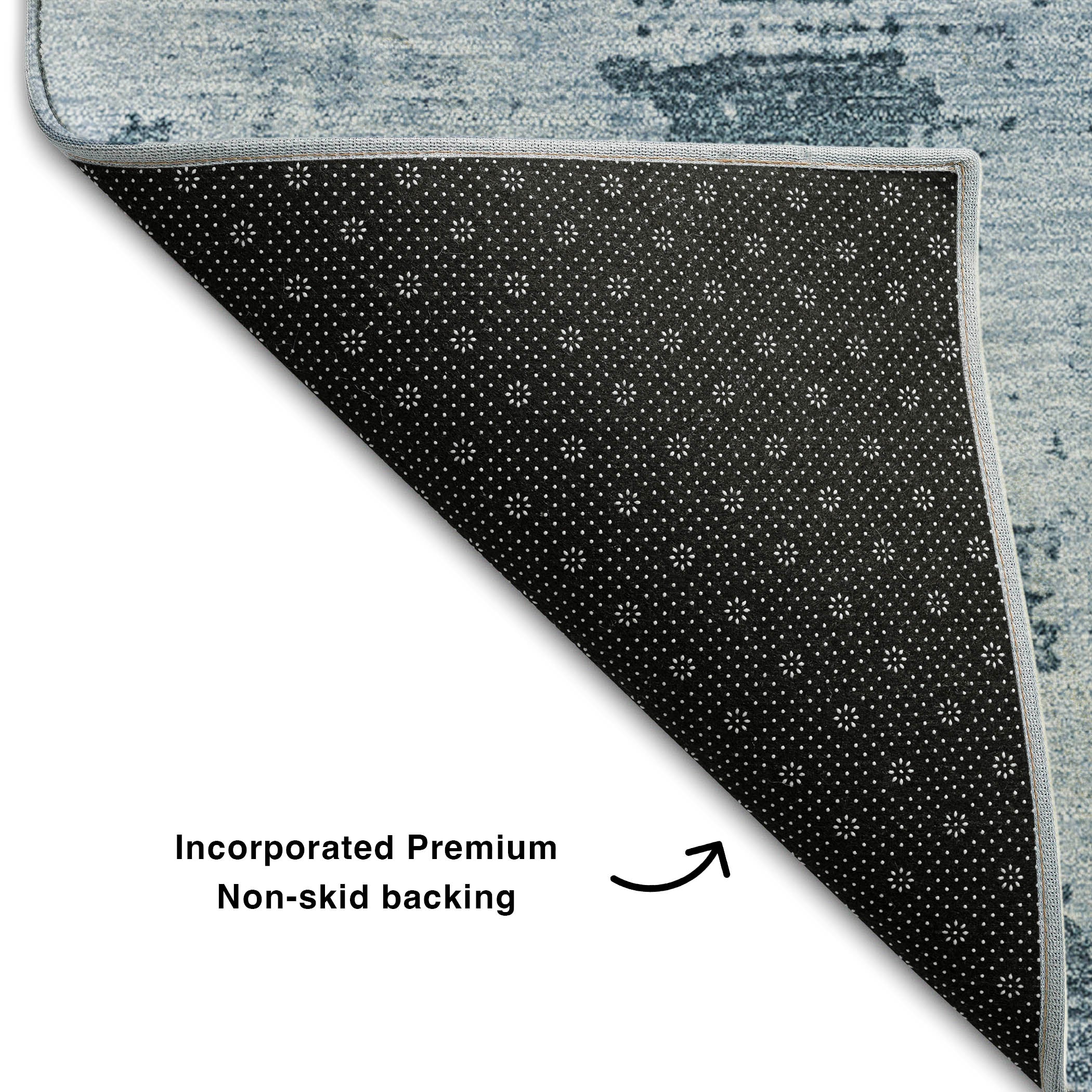 Antigua Machine Washable Transitional Denim Blue Rug 1'8" x 2'6" #shape_Rectangle