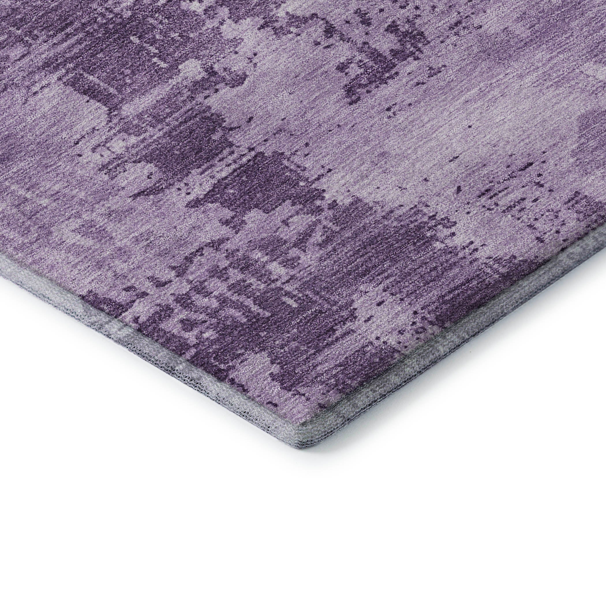 Antigua Machine Washable Transitional Lavender Purple Rug 1'8" x 2'6" #shape_Rectangle