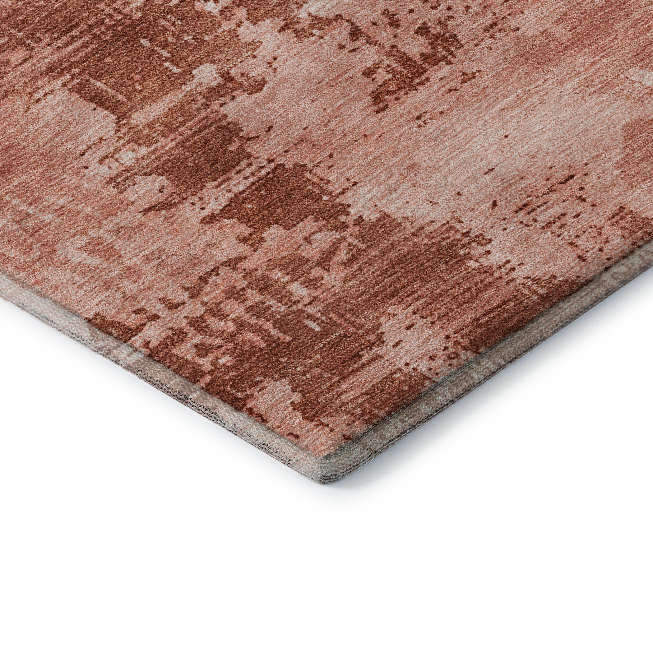 Antigua Machine Washable Transitional Paprika Orange Rug 1'8" x 2'6" #shape_Rectangle