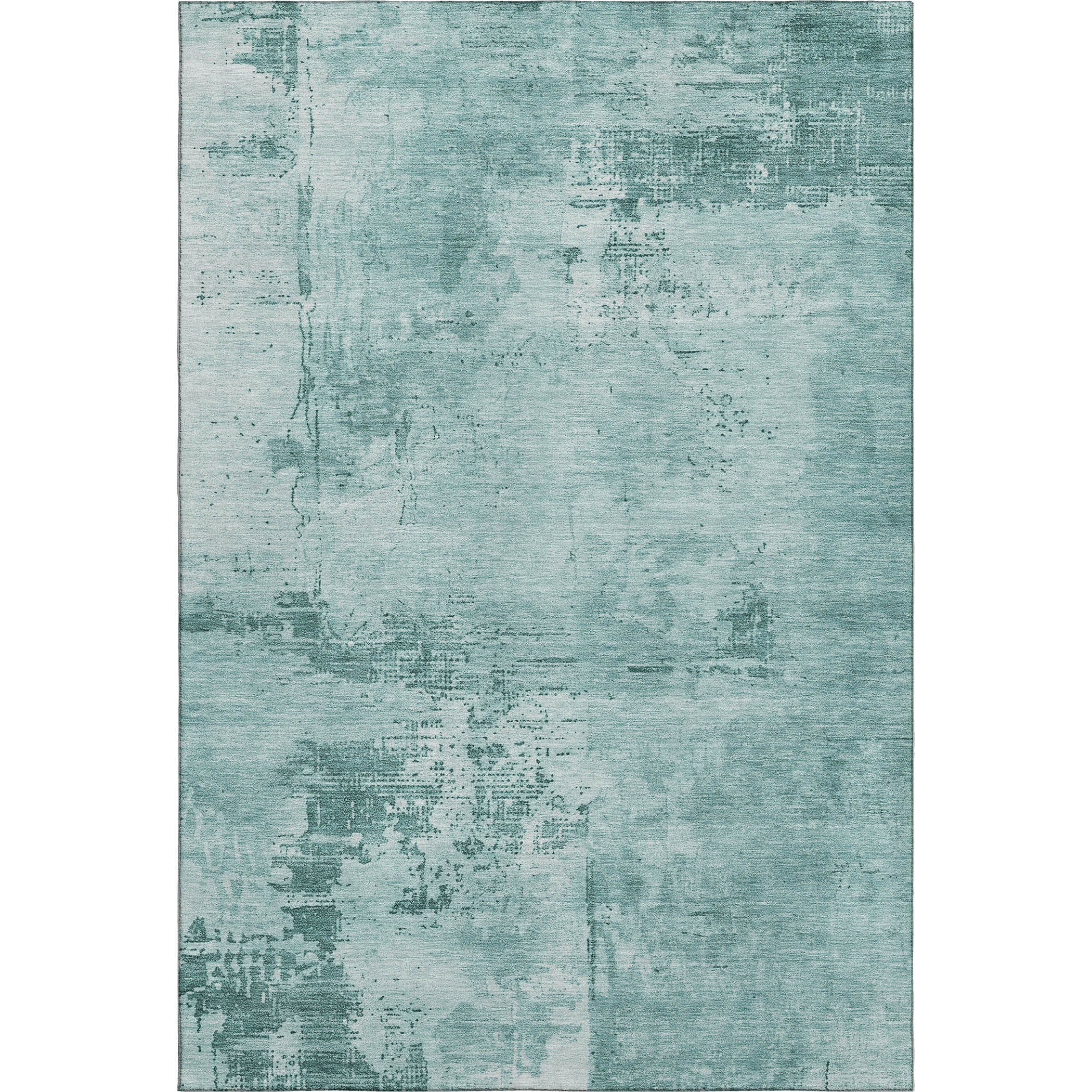 Antigua Machine Washable Transitional Teal Rug 2'6" x 3'10" #shape_Rectangle