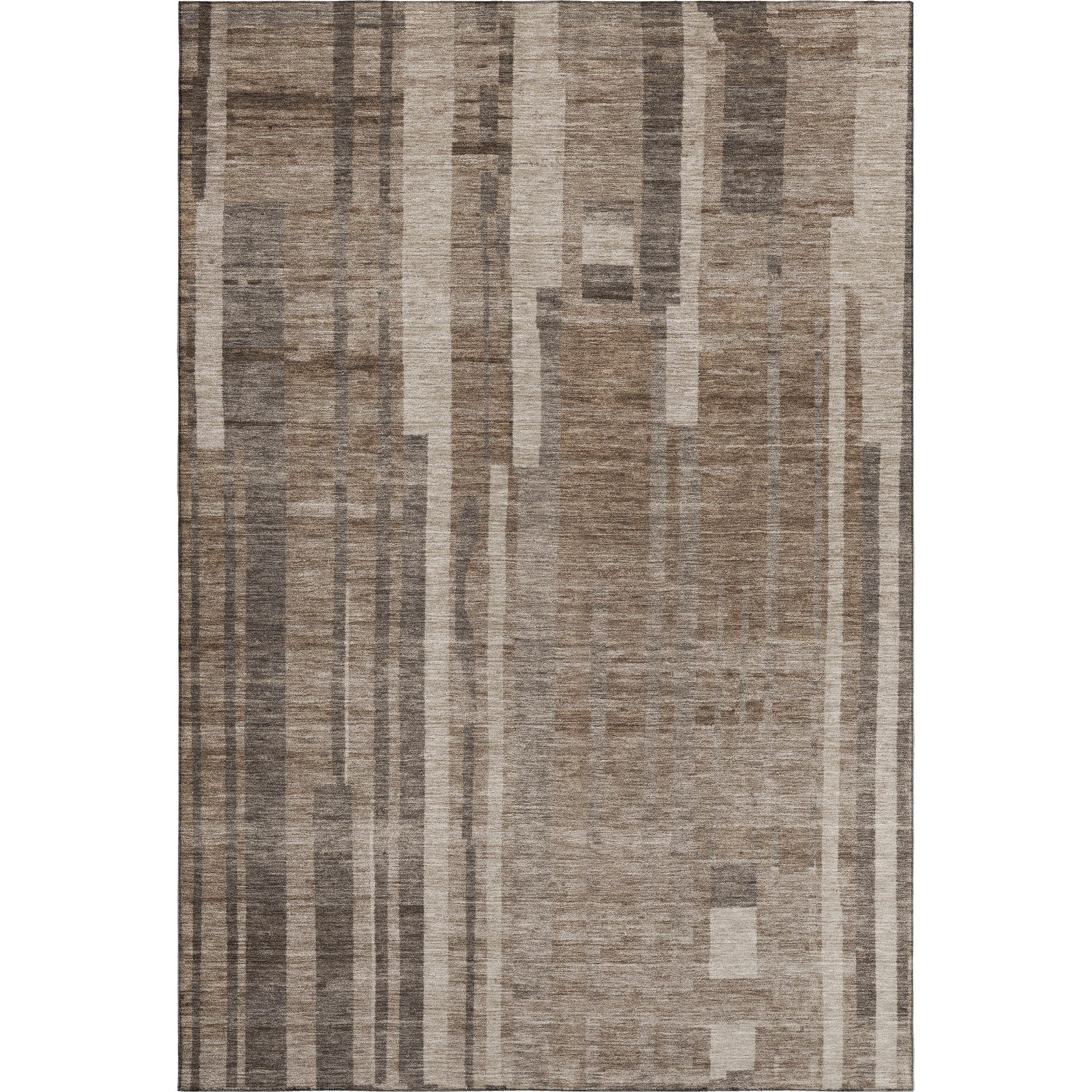 Santorini Machine Washable Transitional Brown Rug 2'6" x 3'10" #shape_Rectangle