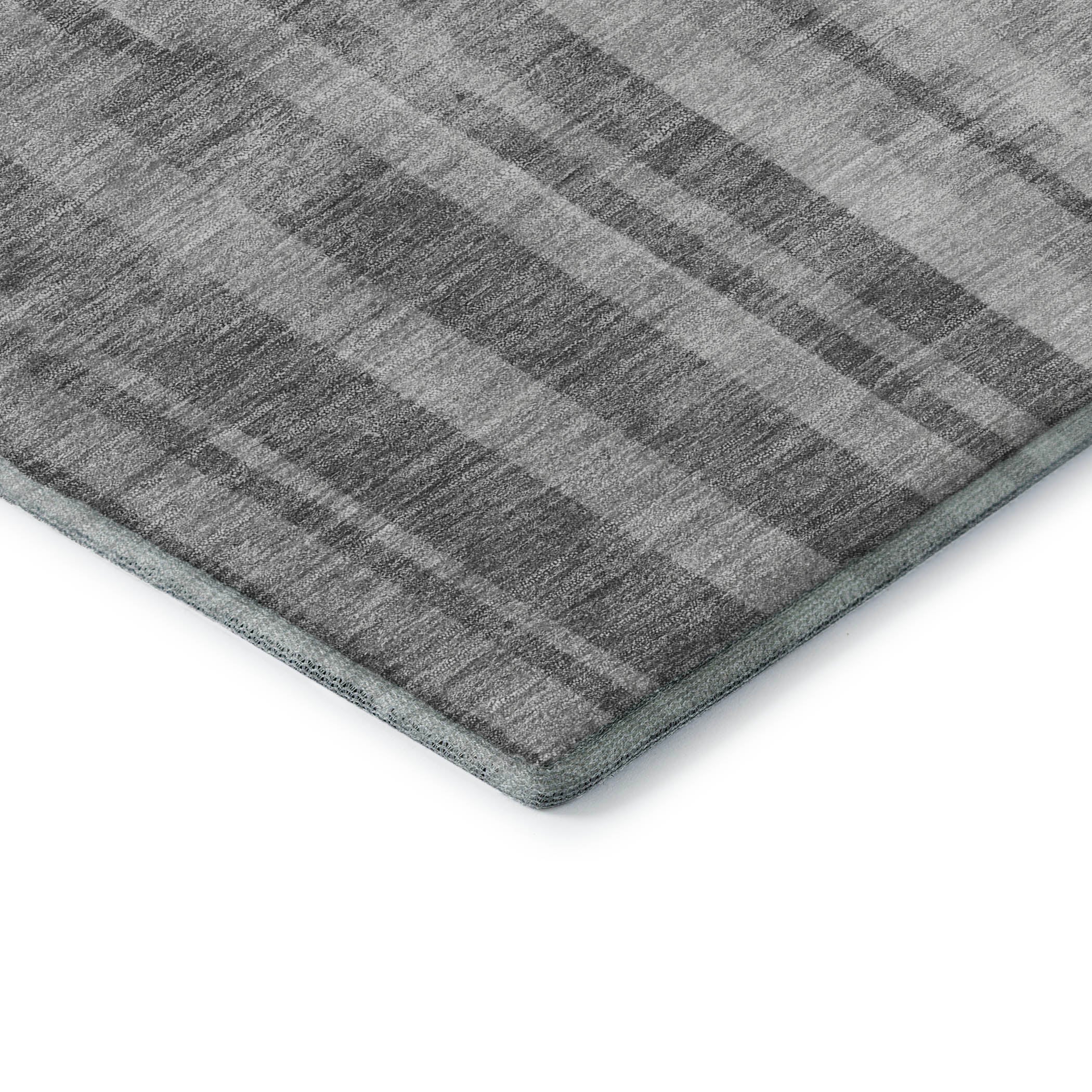 Santorini Machine Washable Transitional Gray Rug 1'8" x 2'6" #shape_Rectangle