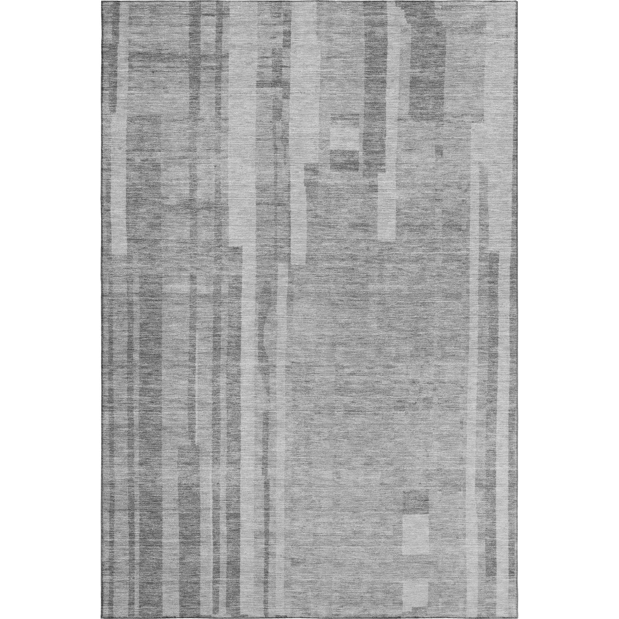 Santorini Machine Washable Transitional Gray Rug 2'6" x 3'10" #shape_Rectangle