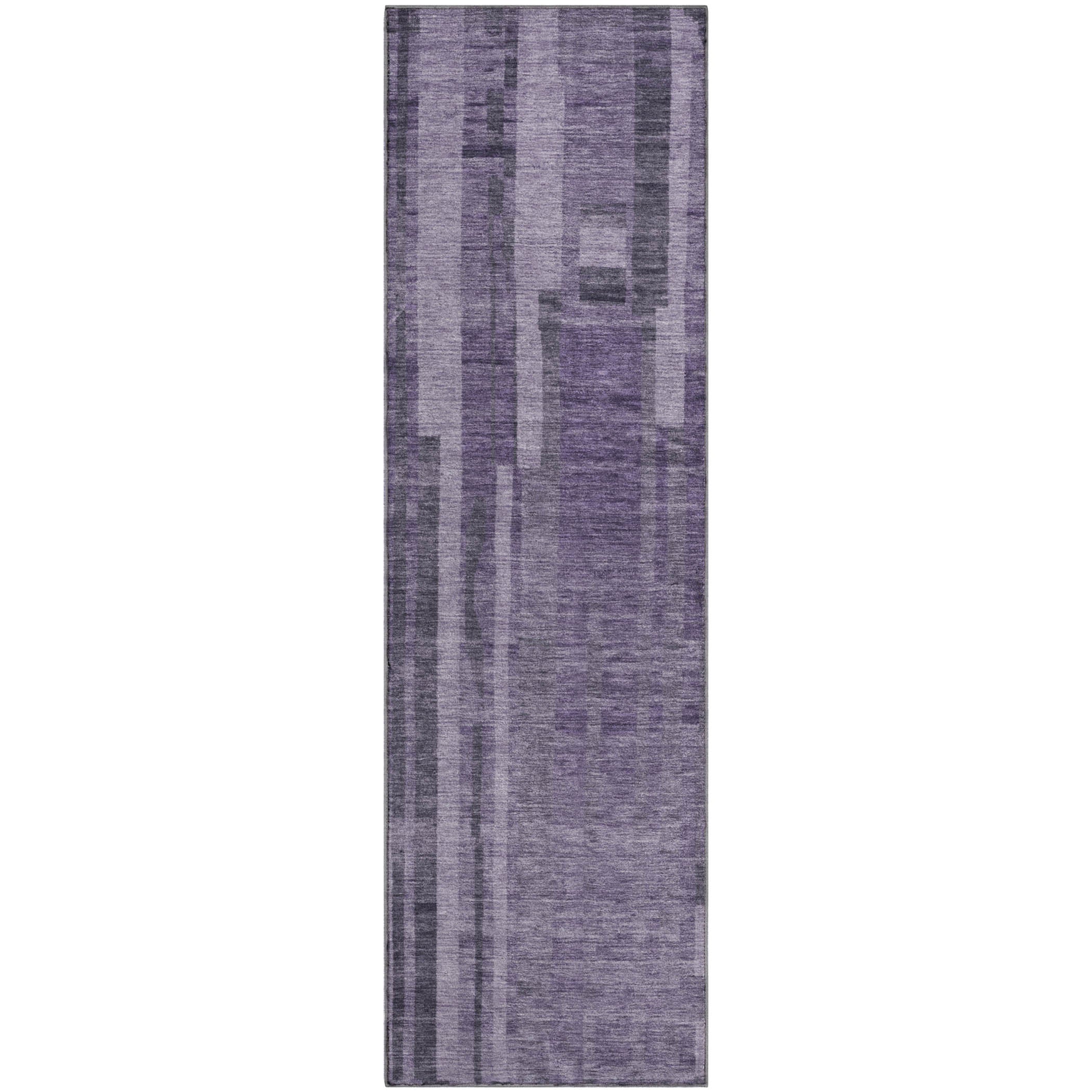 Santorini Machine Washable Transitional Purple Rug 2'3" x 7'6" #shape_Runner