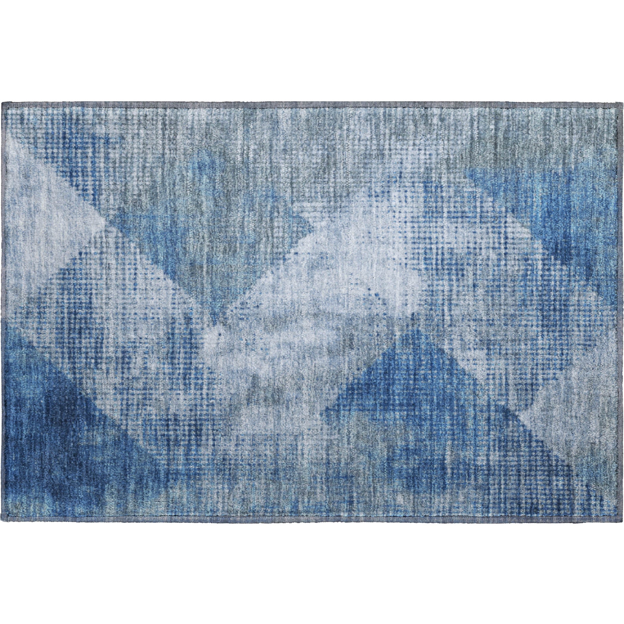 Mostar Machine Washable Transitional Blue Rug 1'8" x 2'6" #shape_Rectangle