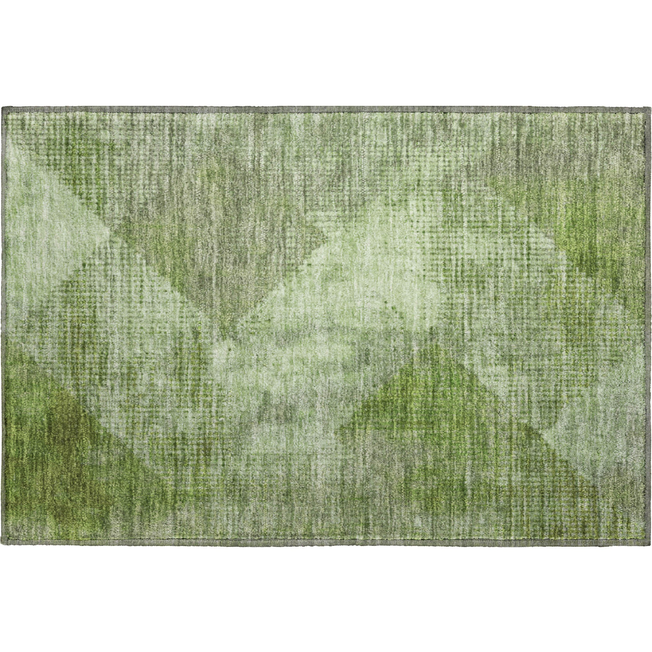 Mostar Machine Washable Transitional Green Rug 1'8" x 2'6" #shape_Rectangle