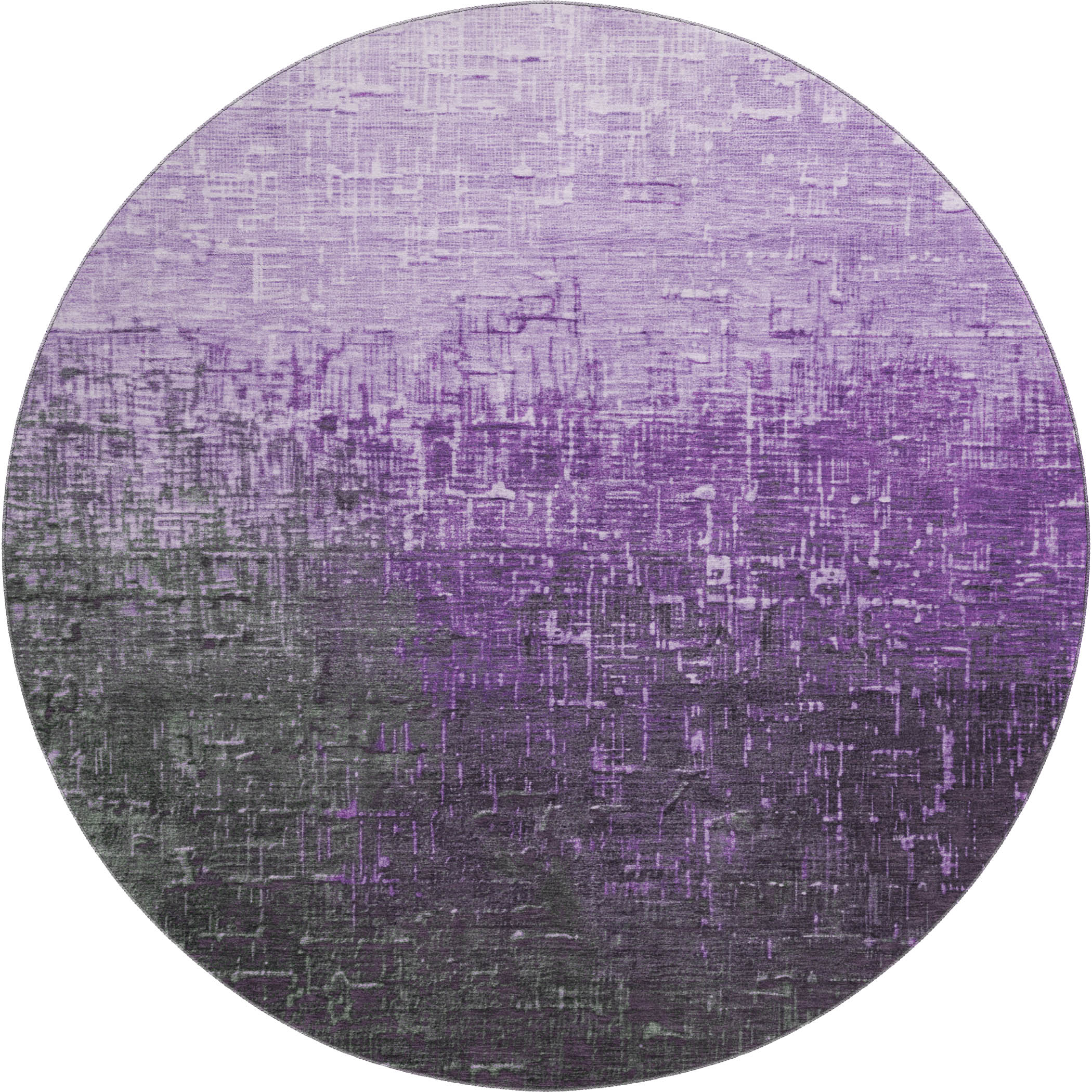 Marrakech Machine Washable Transitional Purple Rug 8' x 8' #shape_Round