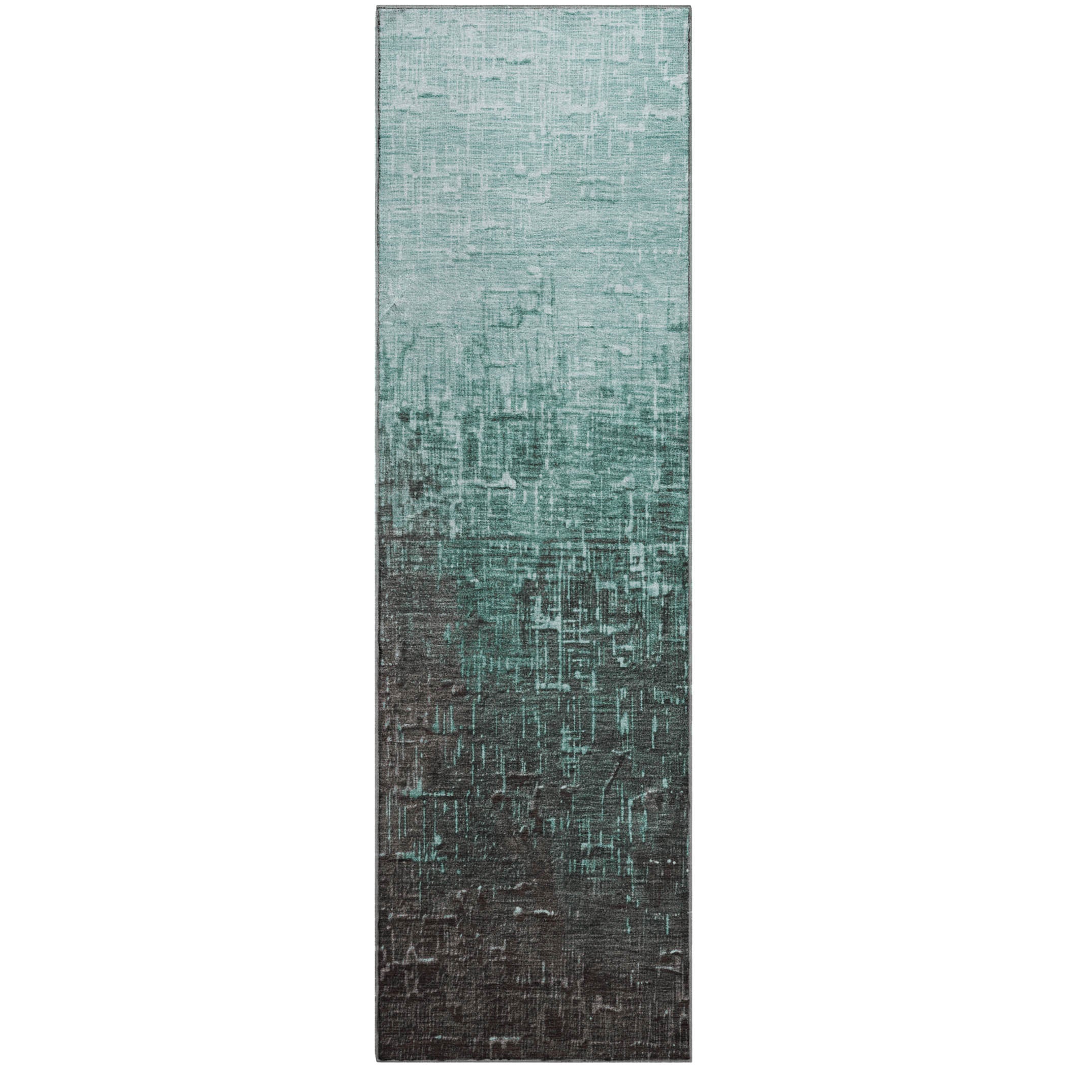 Marrakech Machine Washable Transitional Teal Rug 2'3" x 7'6" #shape_Runner