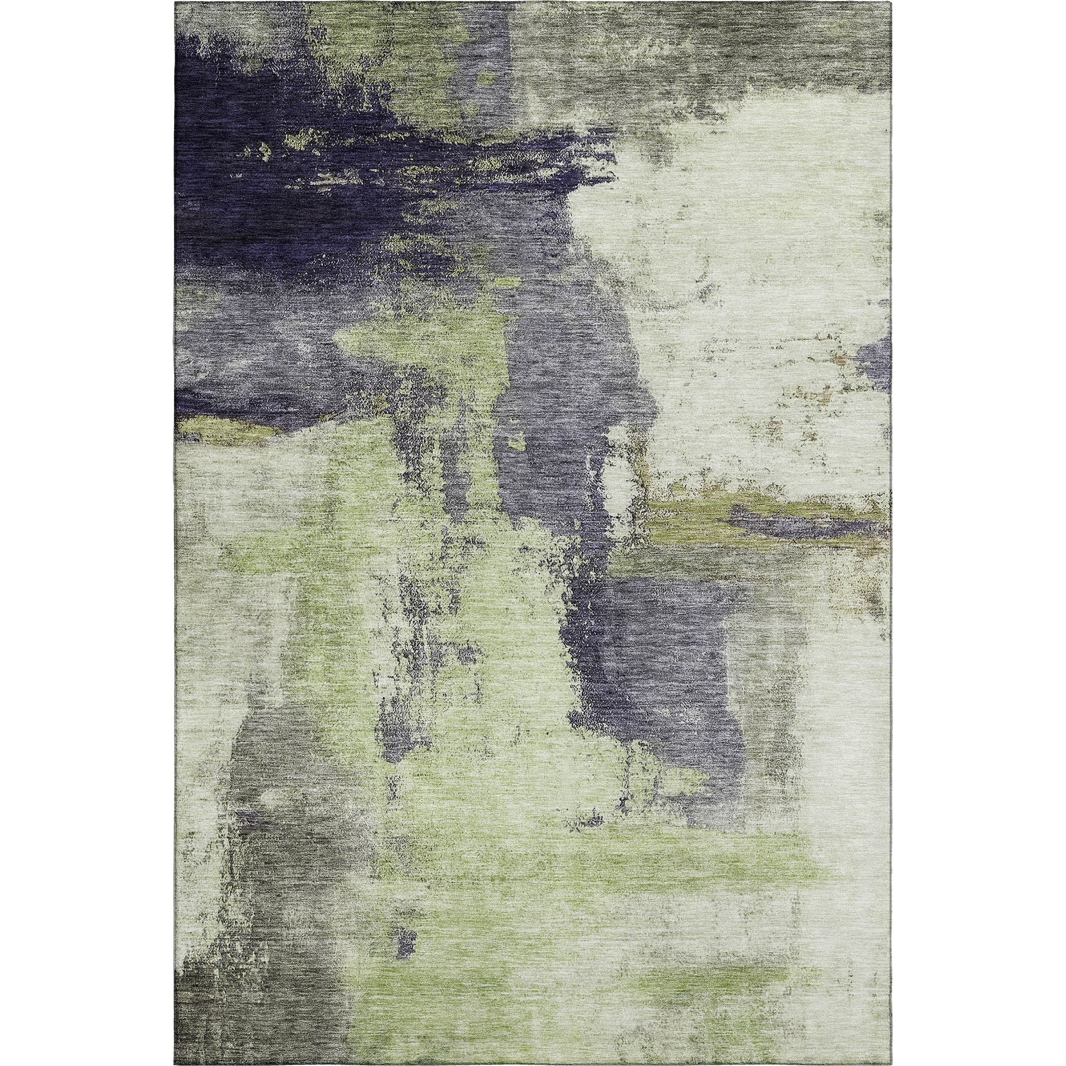Luang Prabang Machine Washable Transitional Fern Green Rug 2'6" x 3'10" #shape_Rectangle