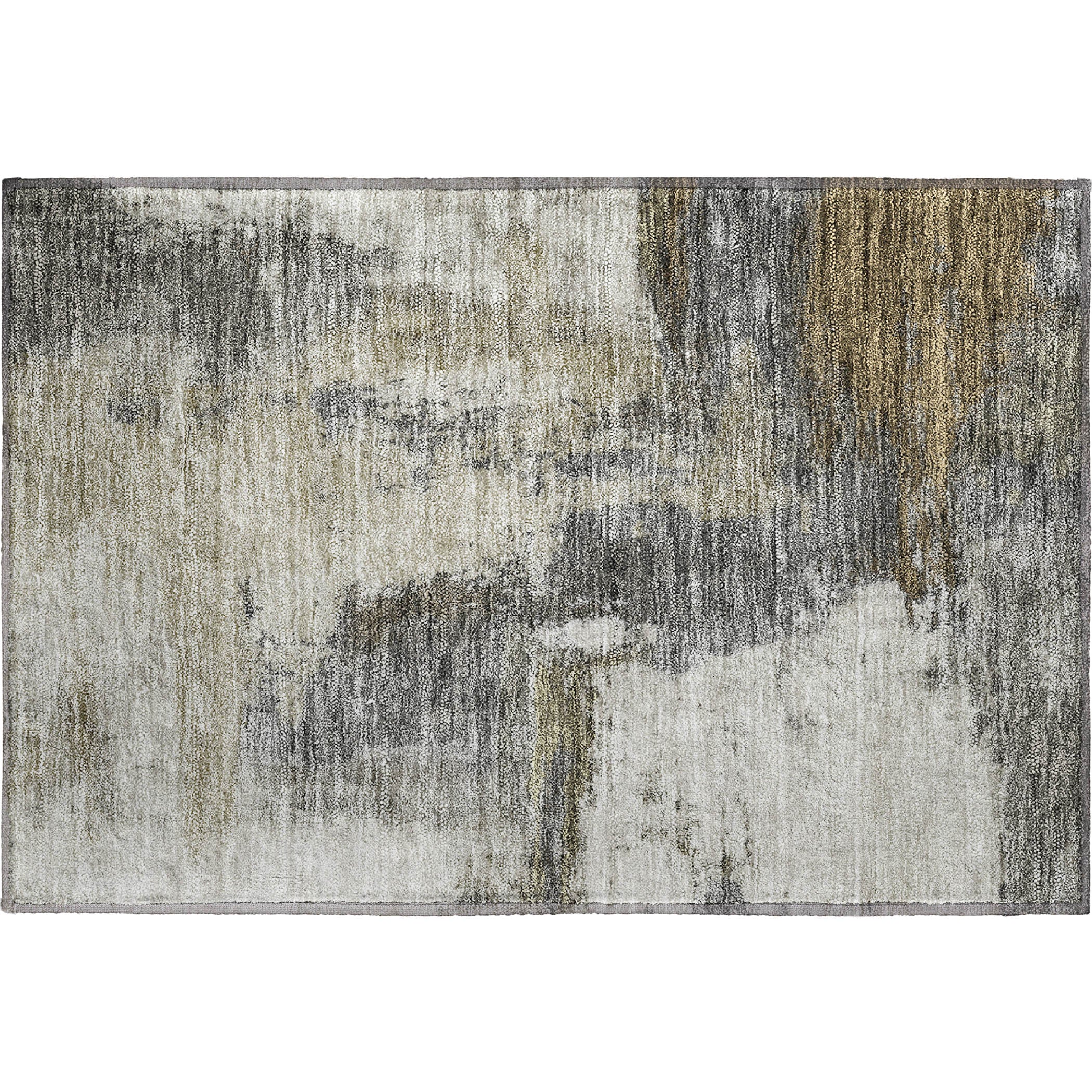 Luang Prabang Machine Washable Transitional Gray Rug 1'8" x 2'6" #shape_Rectangle
