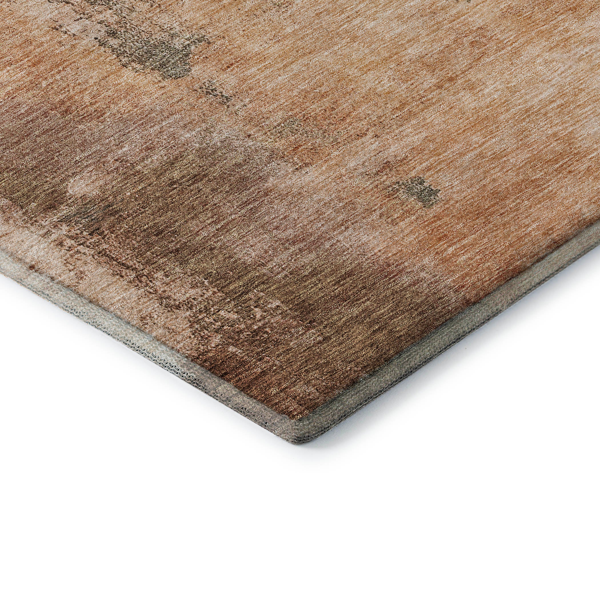 Luang Prabang Machine Washable Transitional Terracotta Orange Rug 1'8" x 2'6" #shape_Rectangle